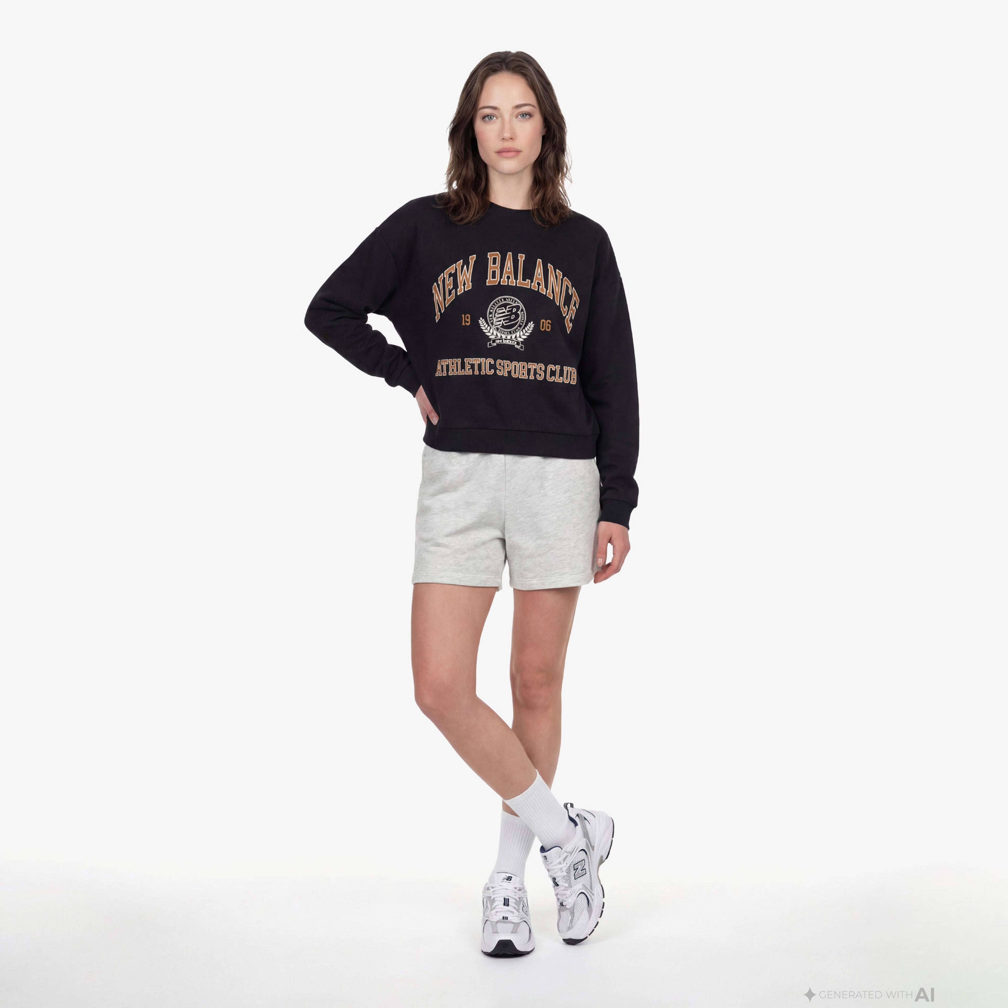 New Balance Lifestyle Kadın Siyah Sweatshirt
