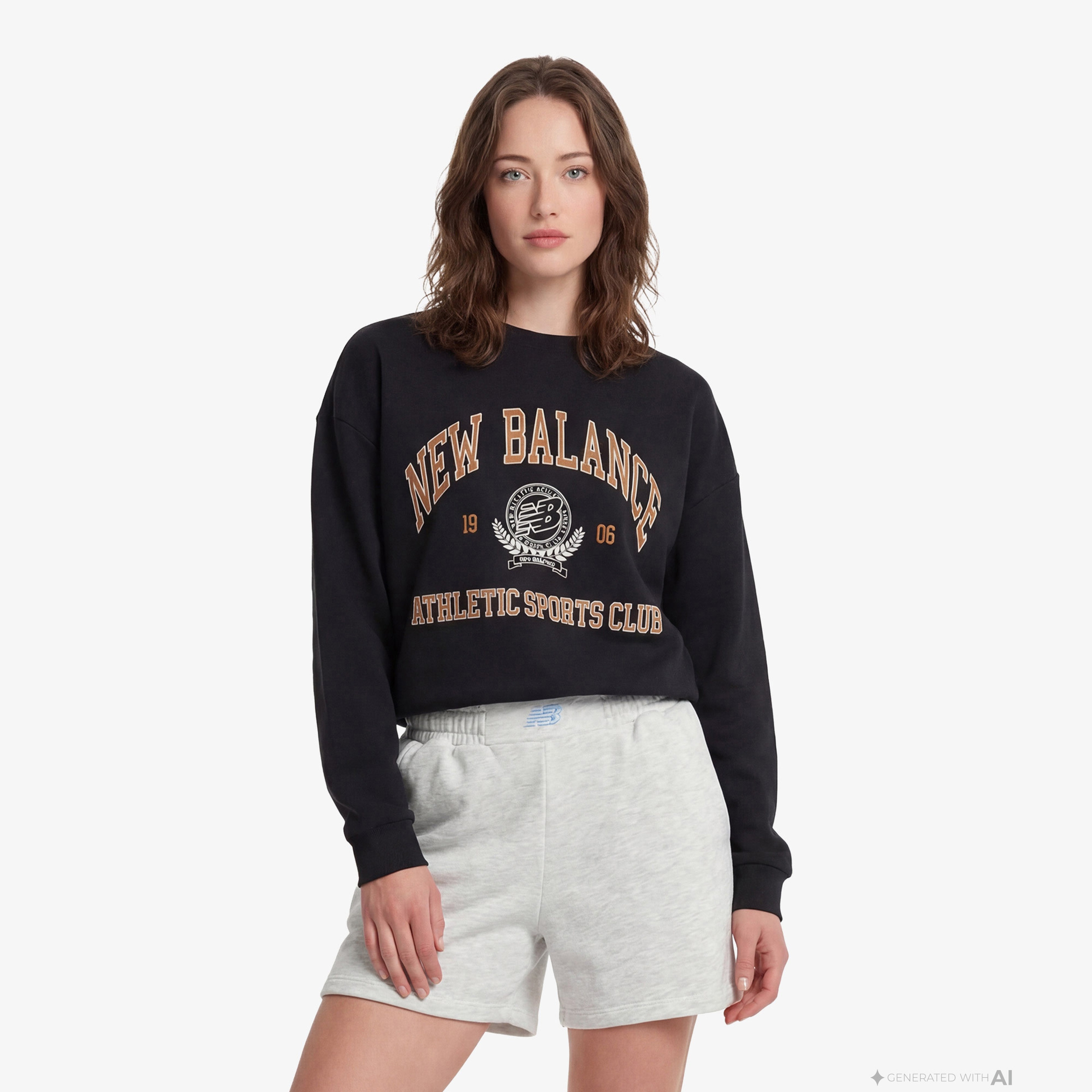 New Balance Lifestyle Kadın Siyah Sweatshirt