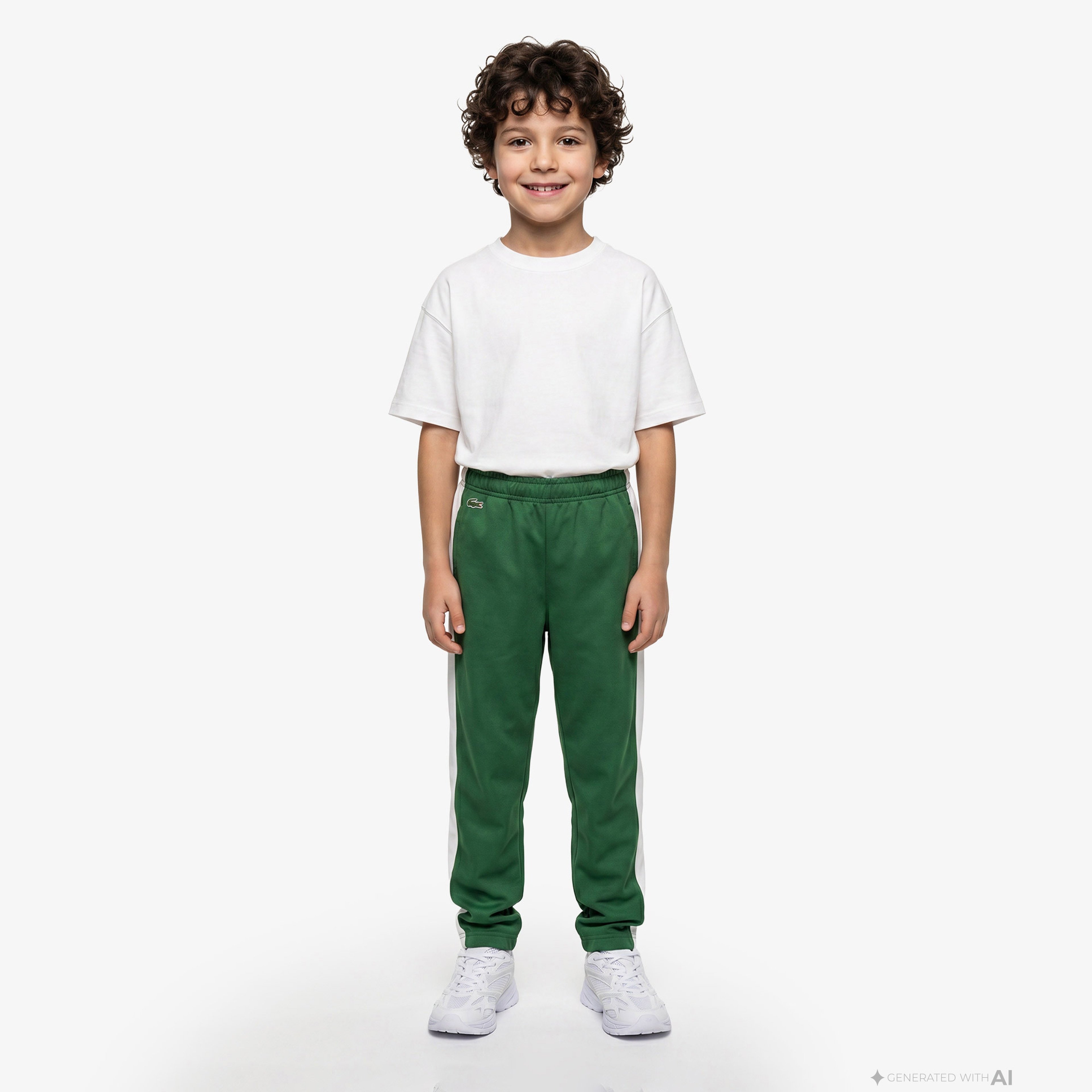Lacoste Sportsuit Colorblock Track Çocuk Yeşil Eşofman Altı