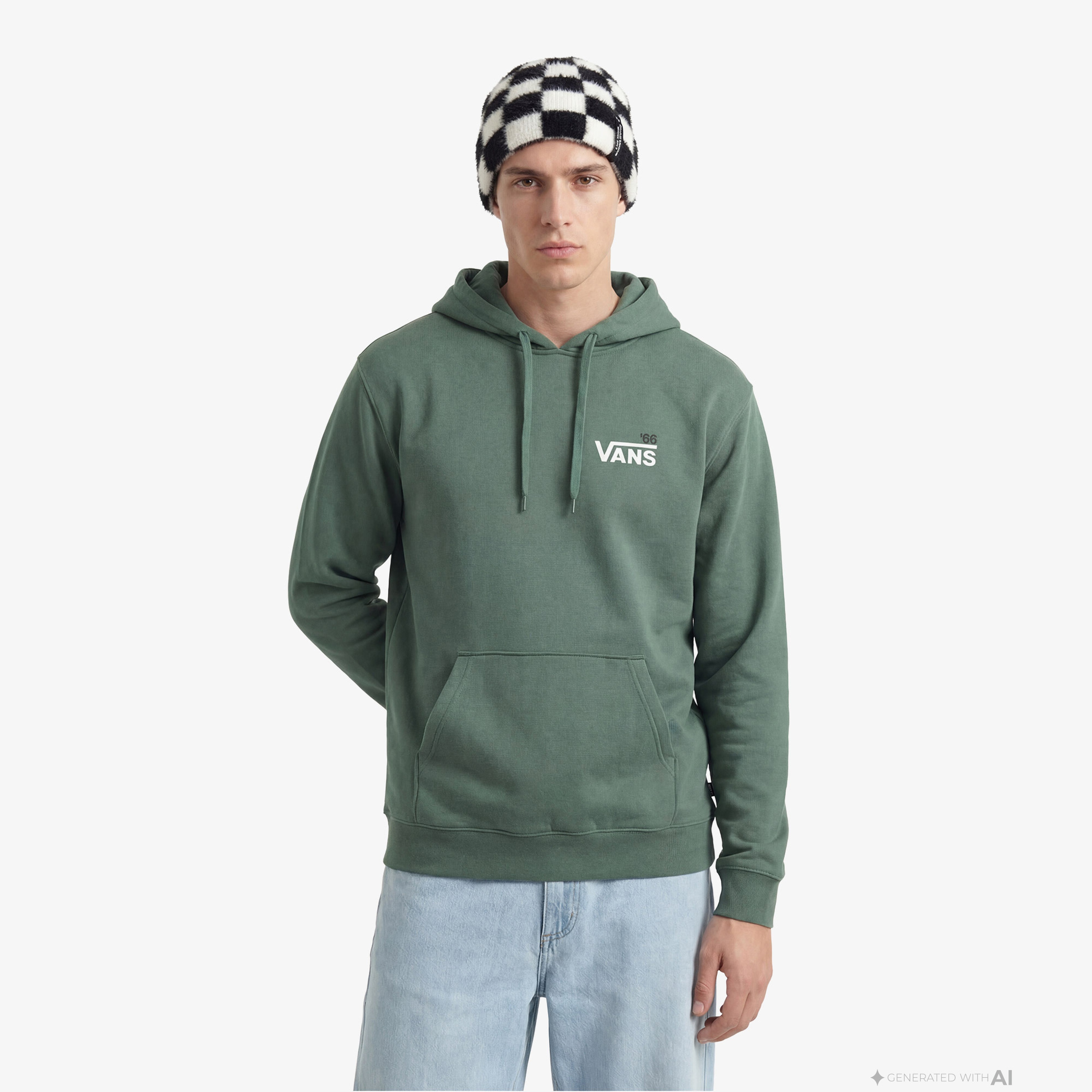 Vans Posted Loose Pullover Erkek Yeşil Sweatshirt