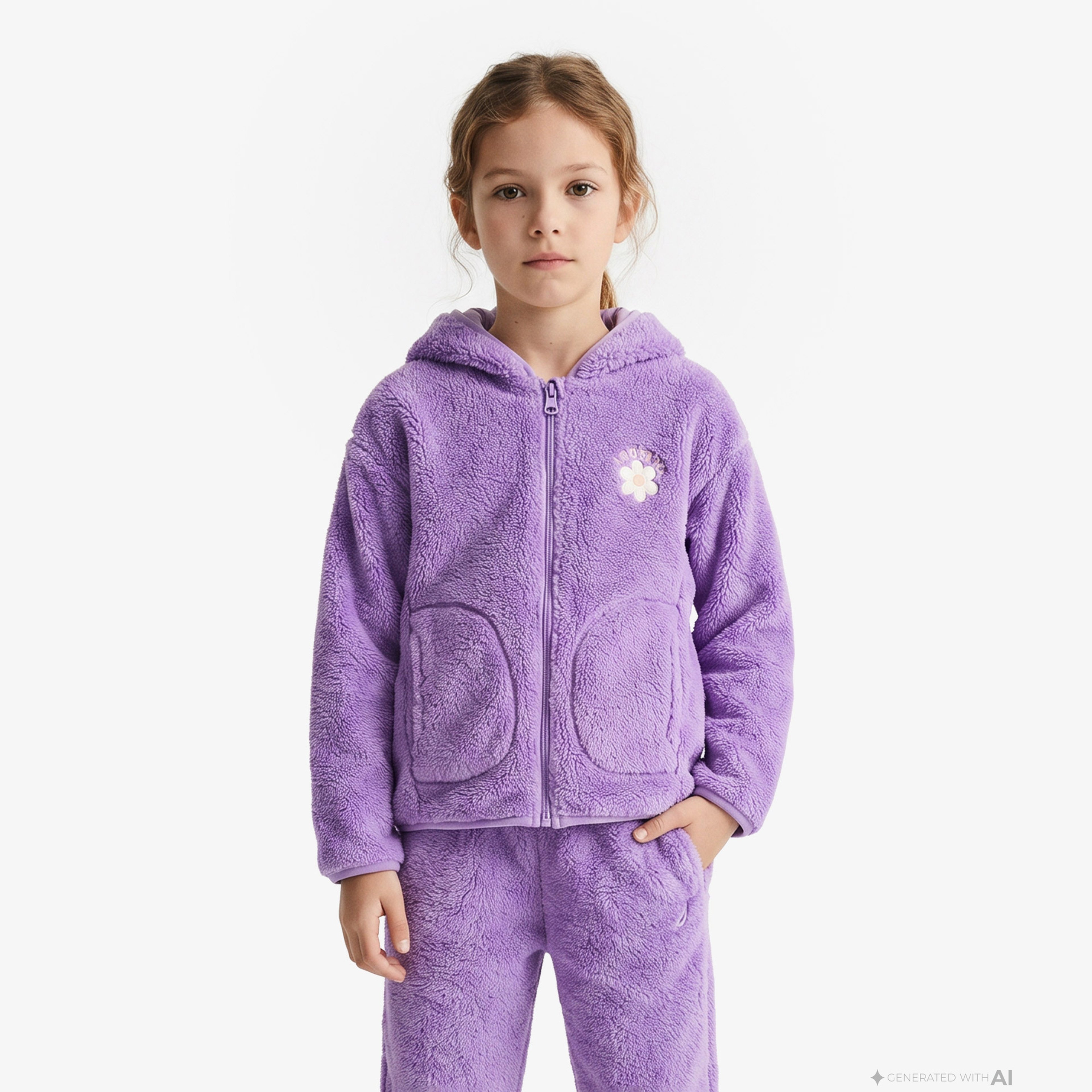 Nautica Knit Active Top Çocuk Mor Sweatshirt