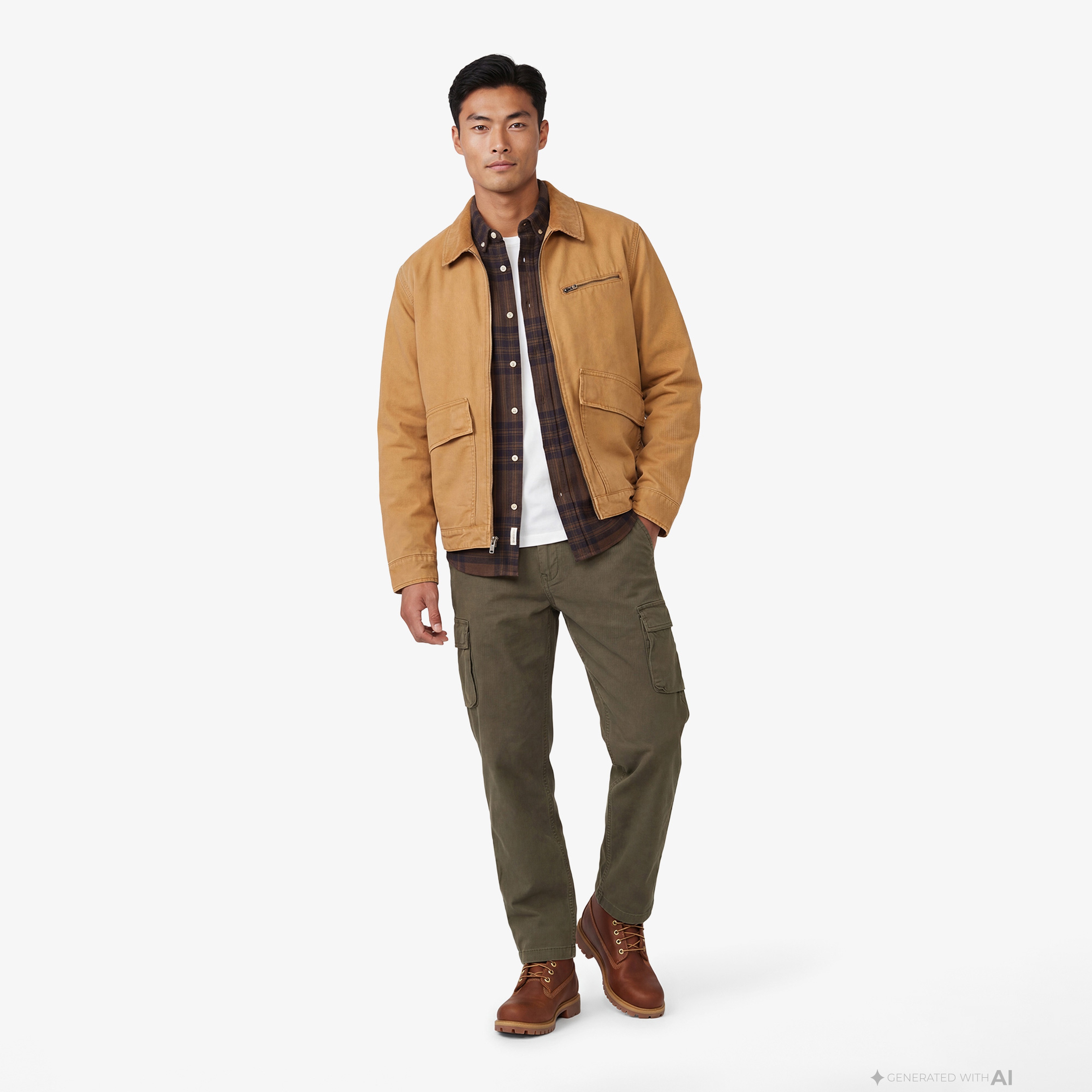Timberland Brookline Twill Cargo Erkek Yeşil Pantolon