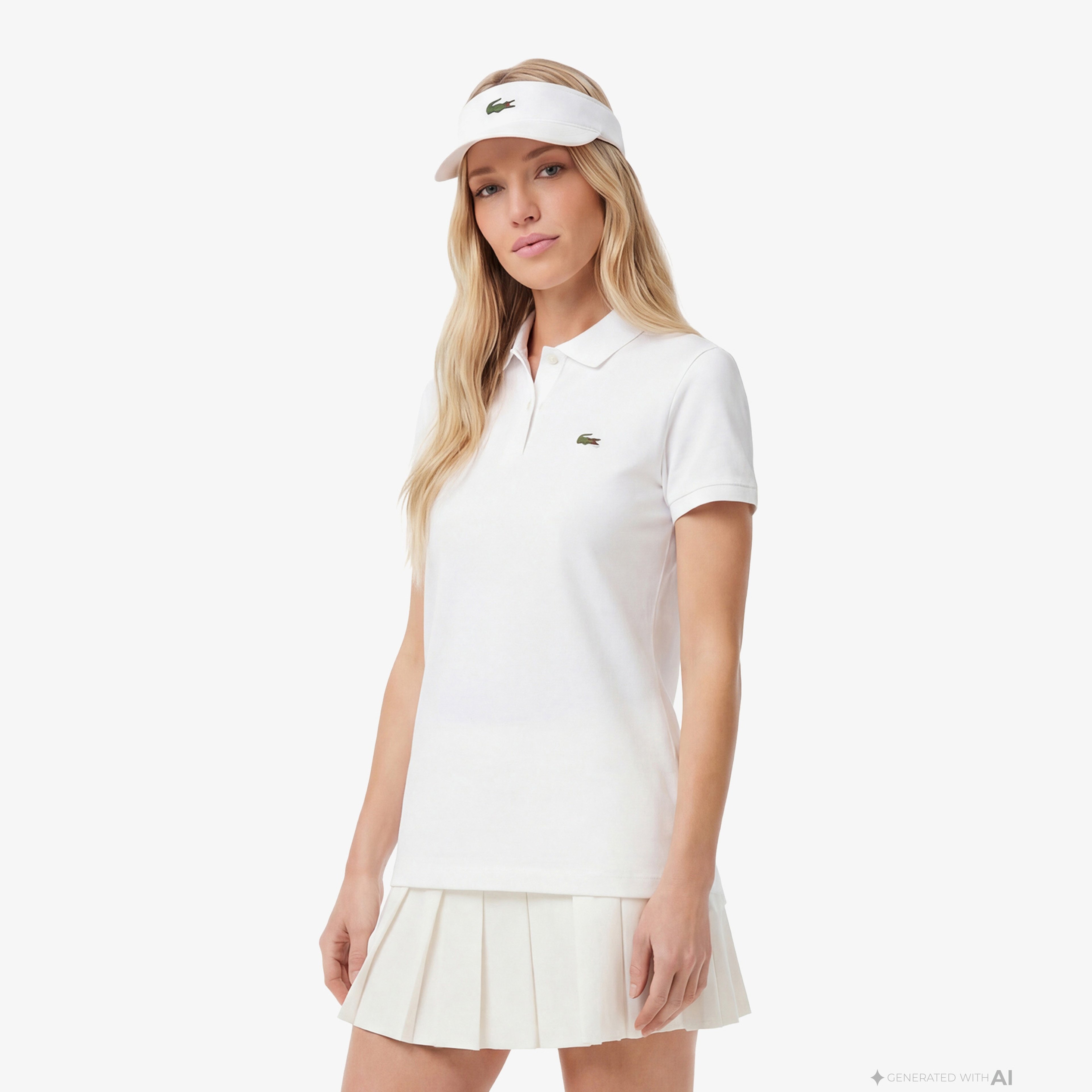 Kadın Regular Fit Organik Pamuk Beyaz Polo