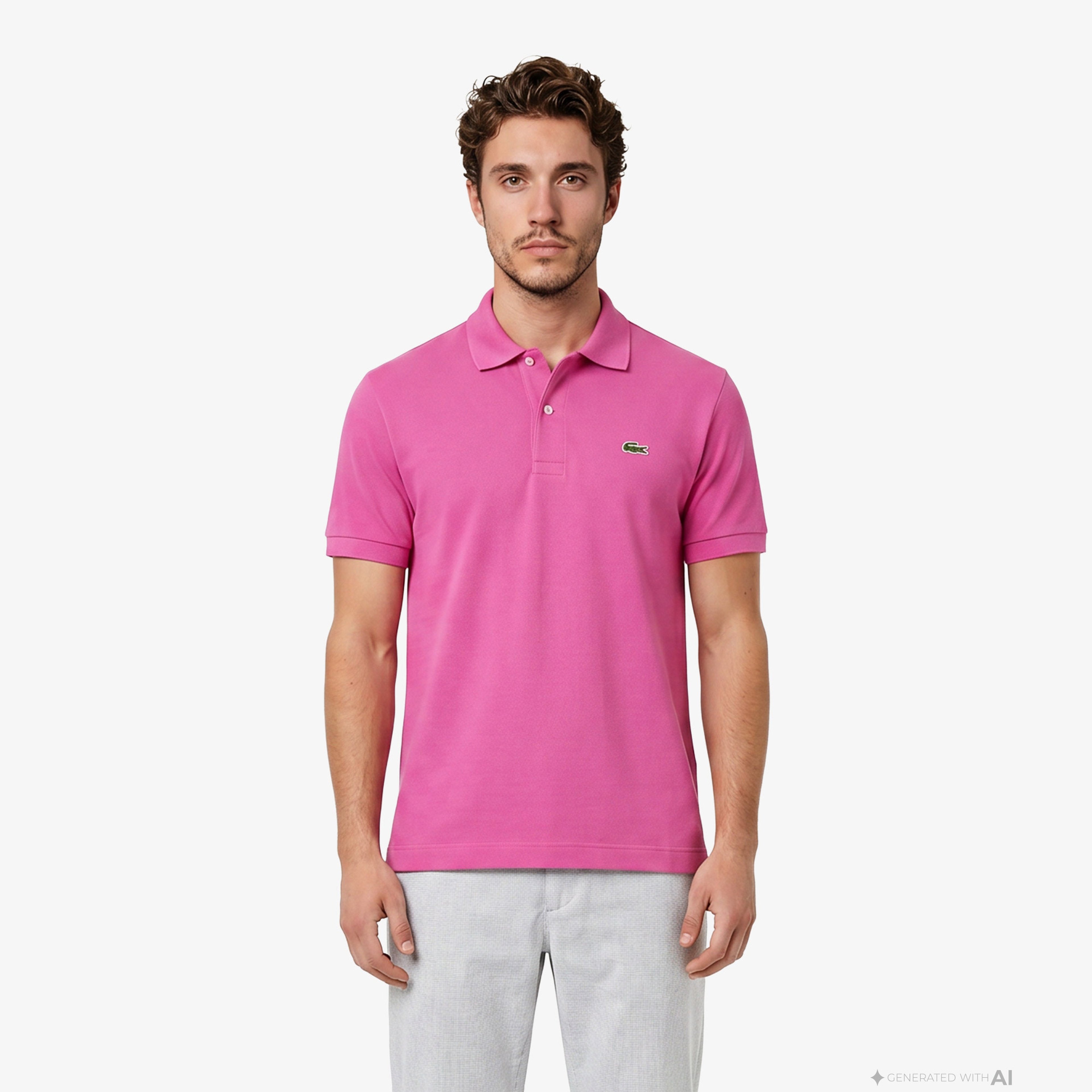 Lacoste Classic Fit Erkek Pembe Keten Karışımlı Pantolon
