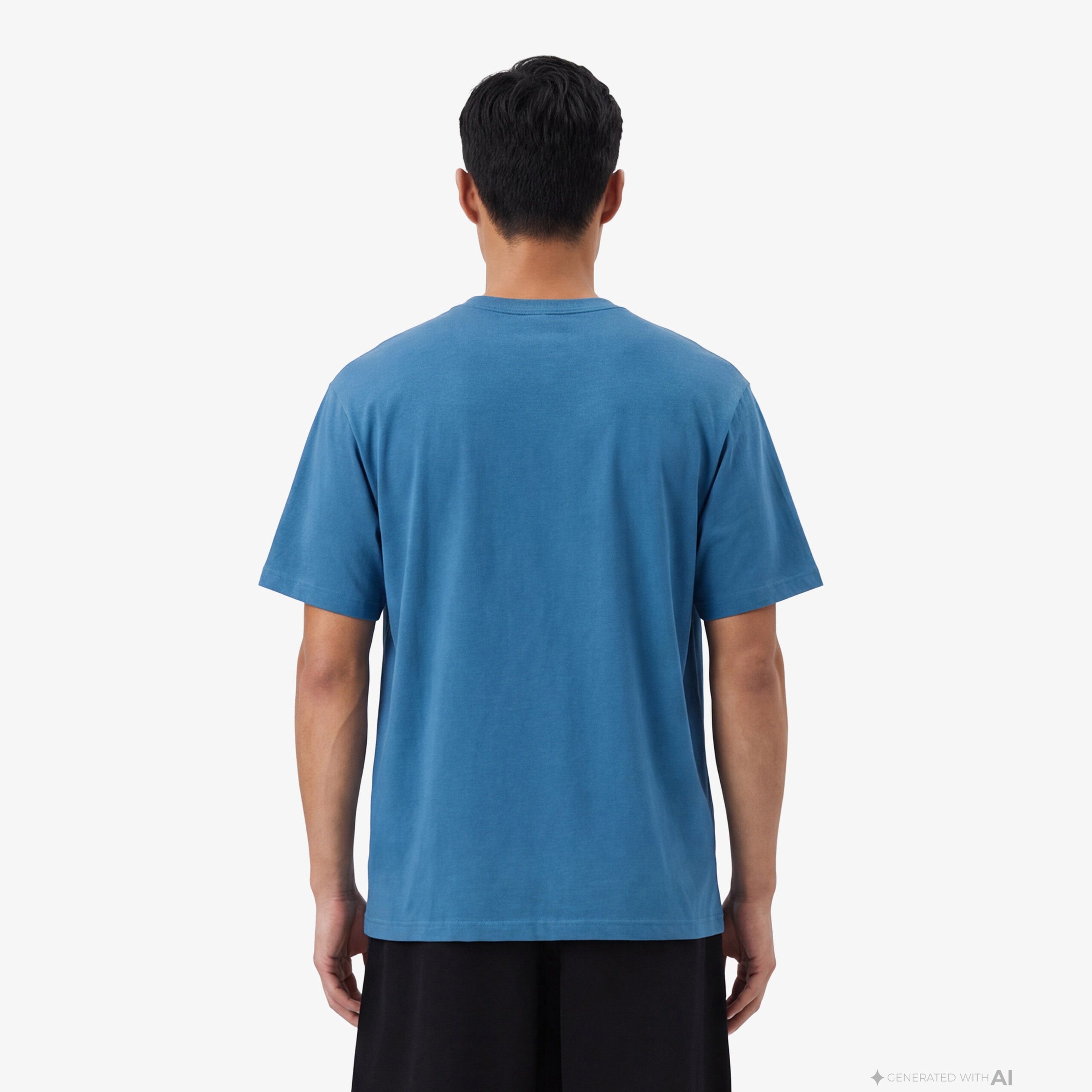 Alpha Industries Essential Erkek Mavi T-Shirt