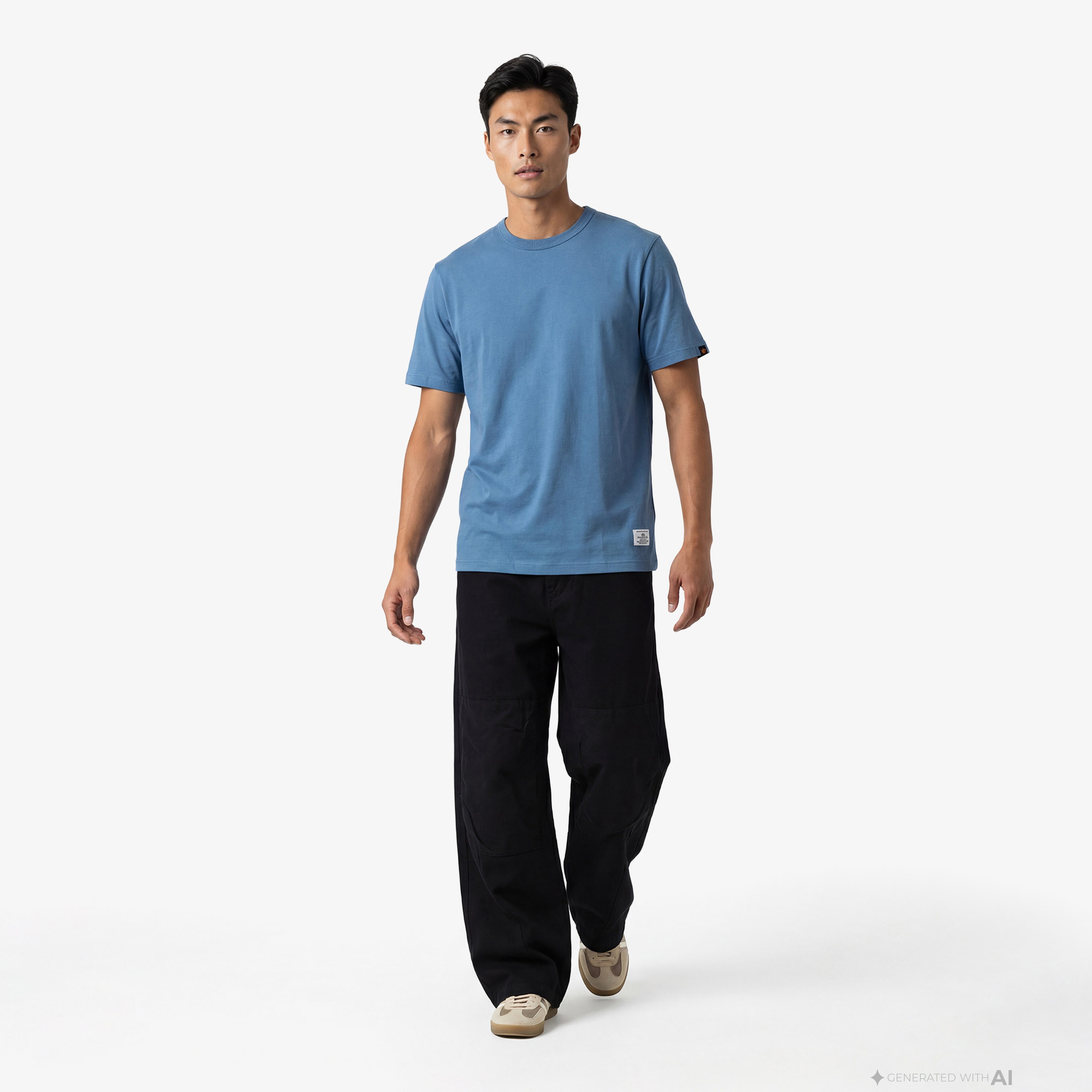 Alpha Industries New Patch Erkek Mavi T-Shirt