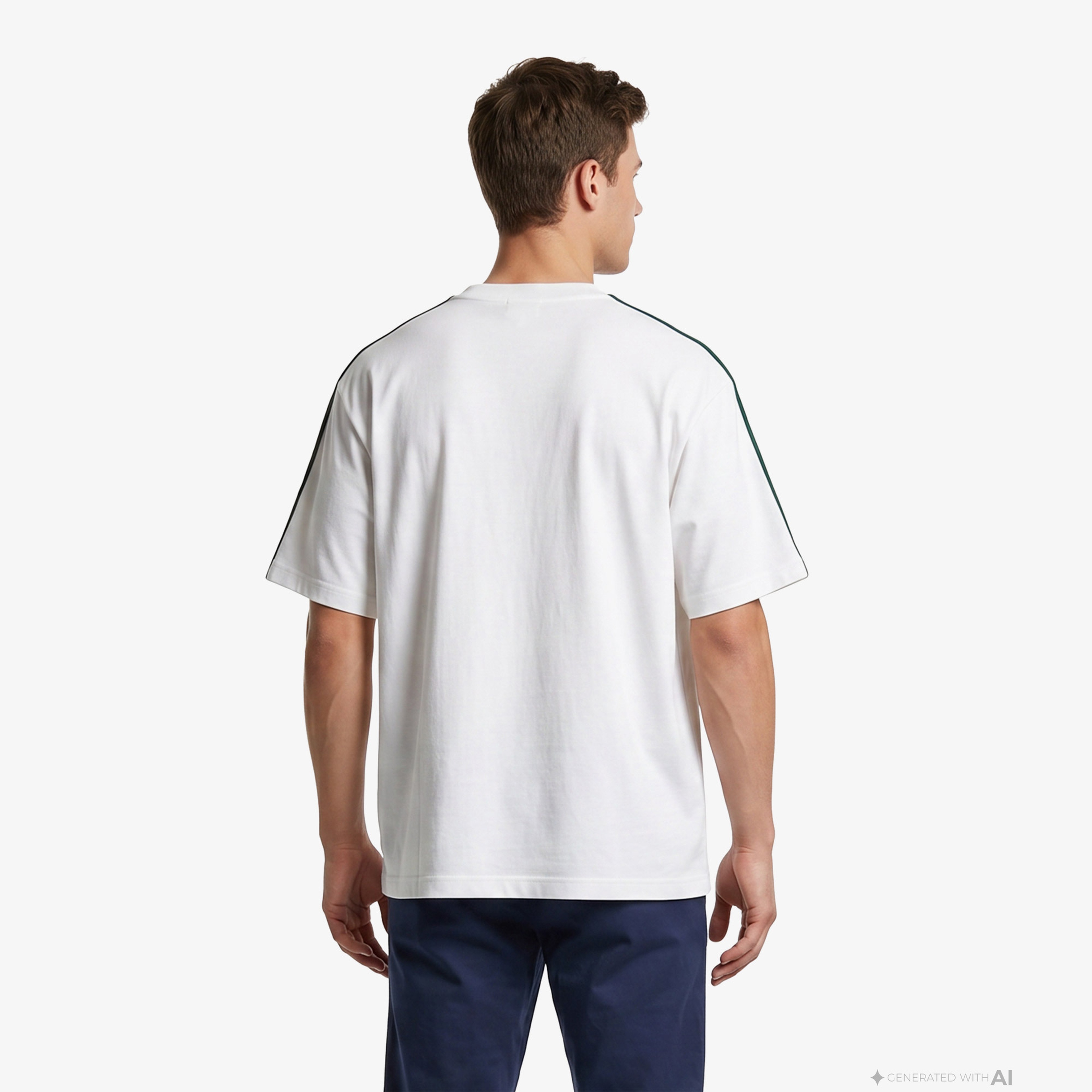 Lacoste Relaxed Fit Bisiklet Yaka Baskılı Erkek Beyaz T-Shirt
