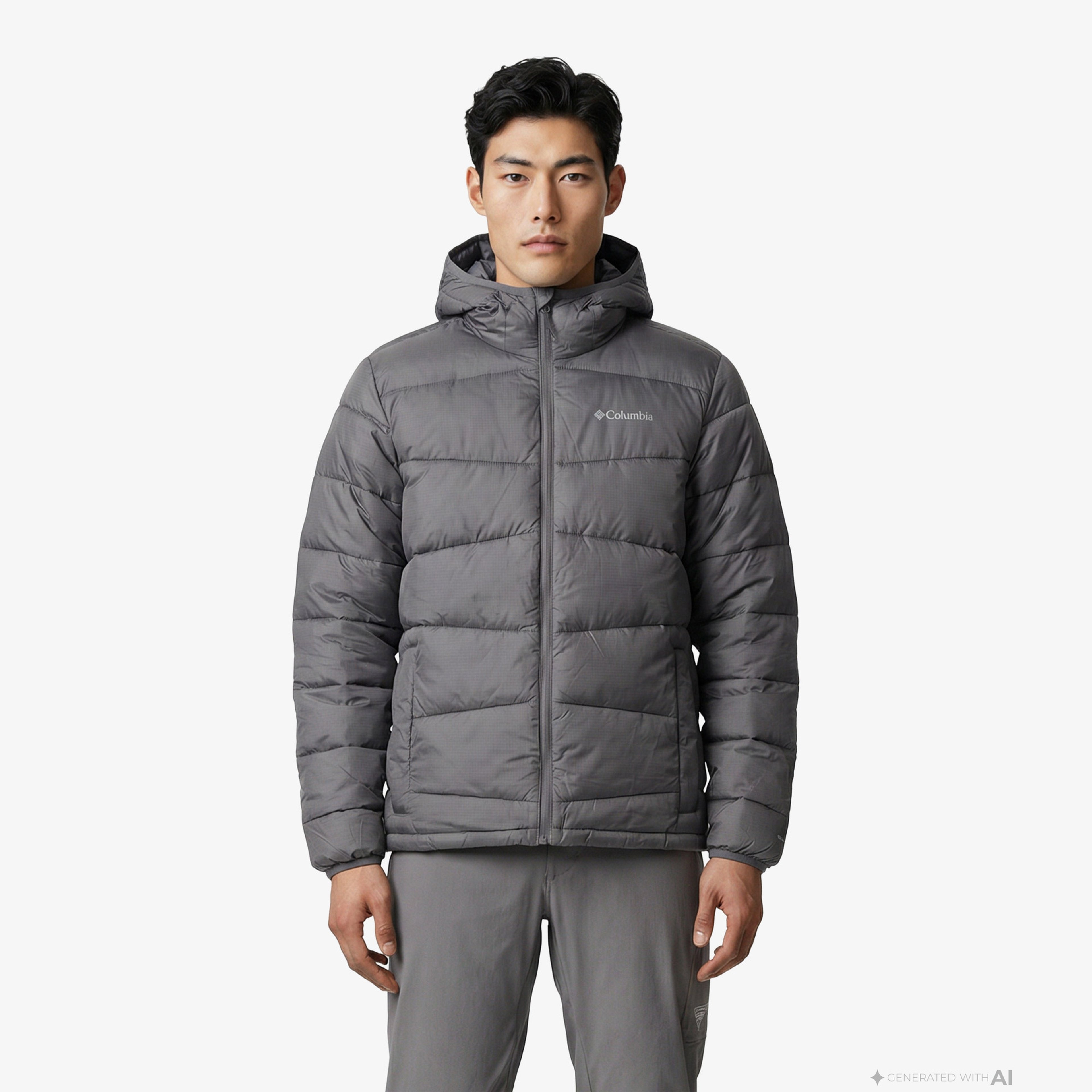 Columbia Fivemile Butte II Hooded Erkek Gri Mont