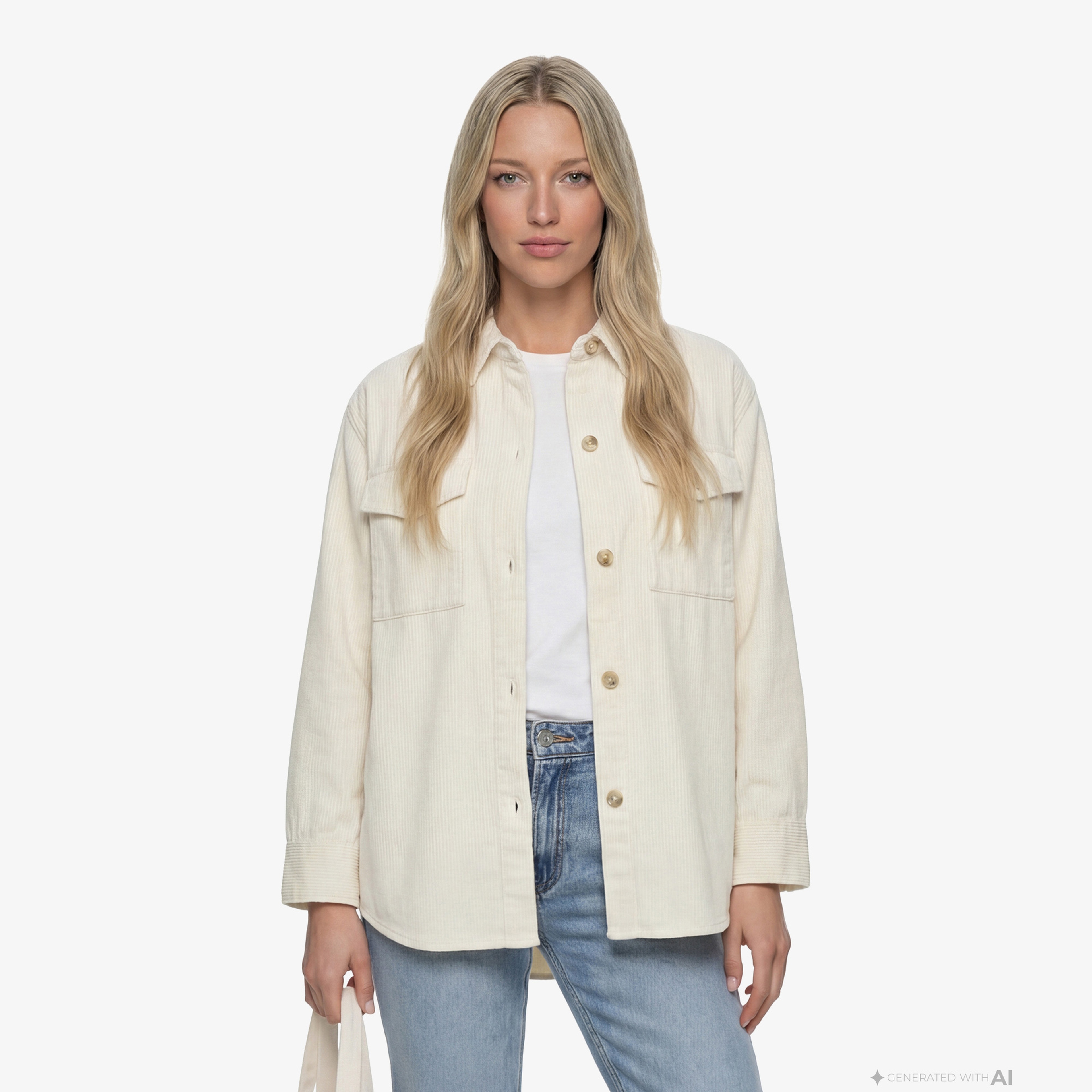 GANT Kadın Krem Relaxed Fit Klasik Yaka Gömlek