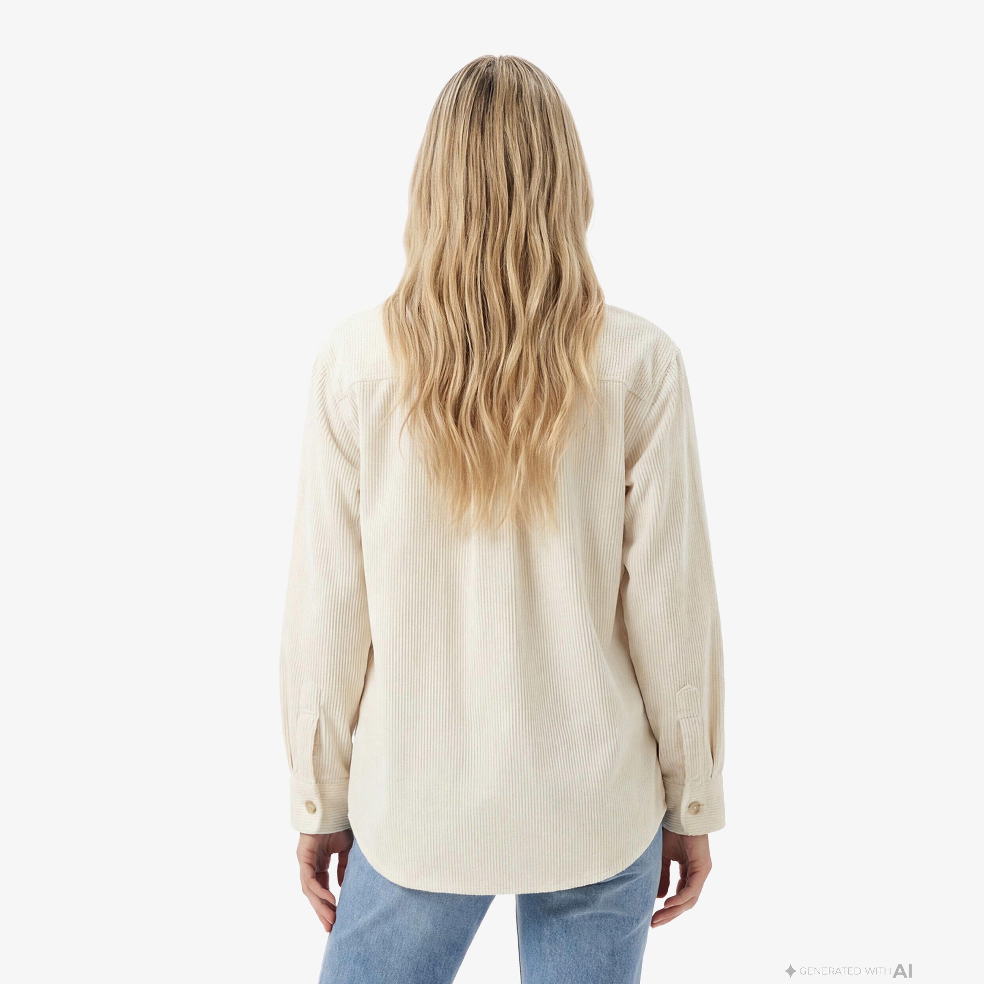GANT Kadın Krem Relaxed Fit Klasik Yaka Gömlek