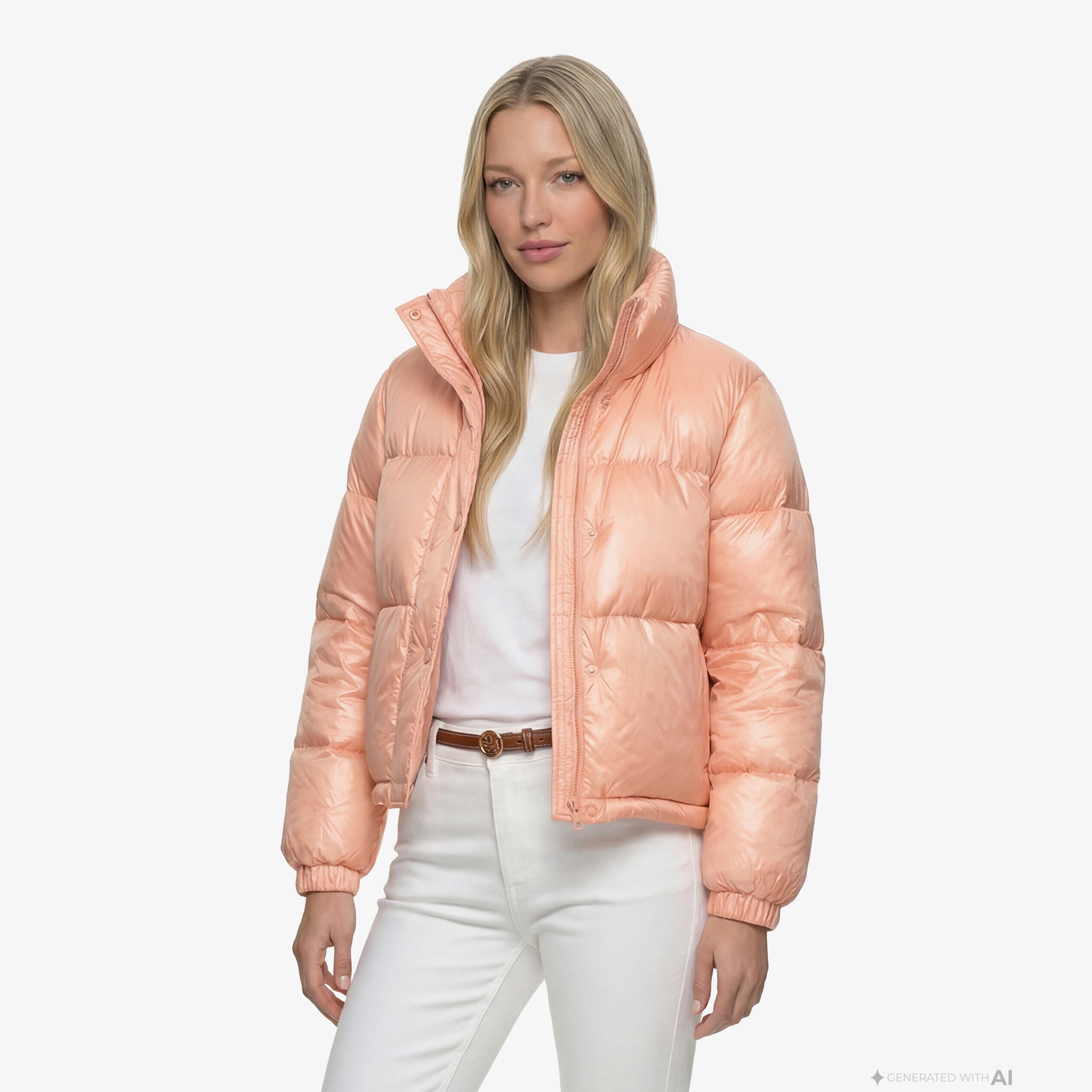 Gant Kadın Pembe Dik Yaka Kapitone Mont