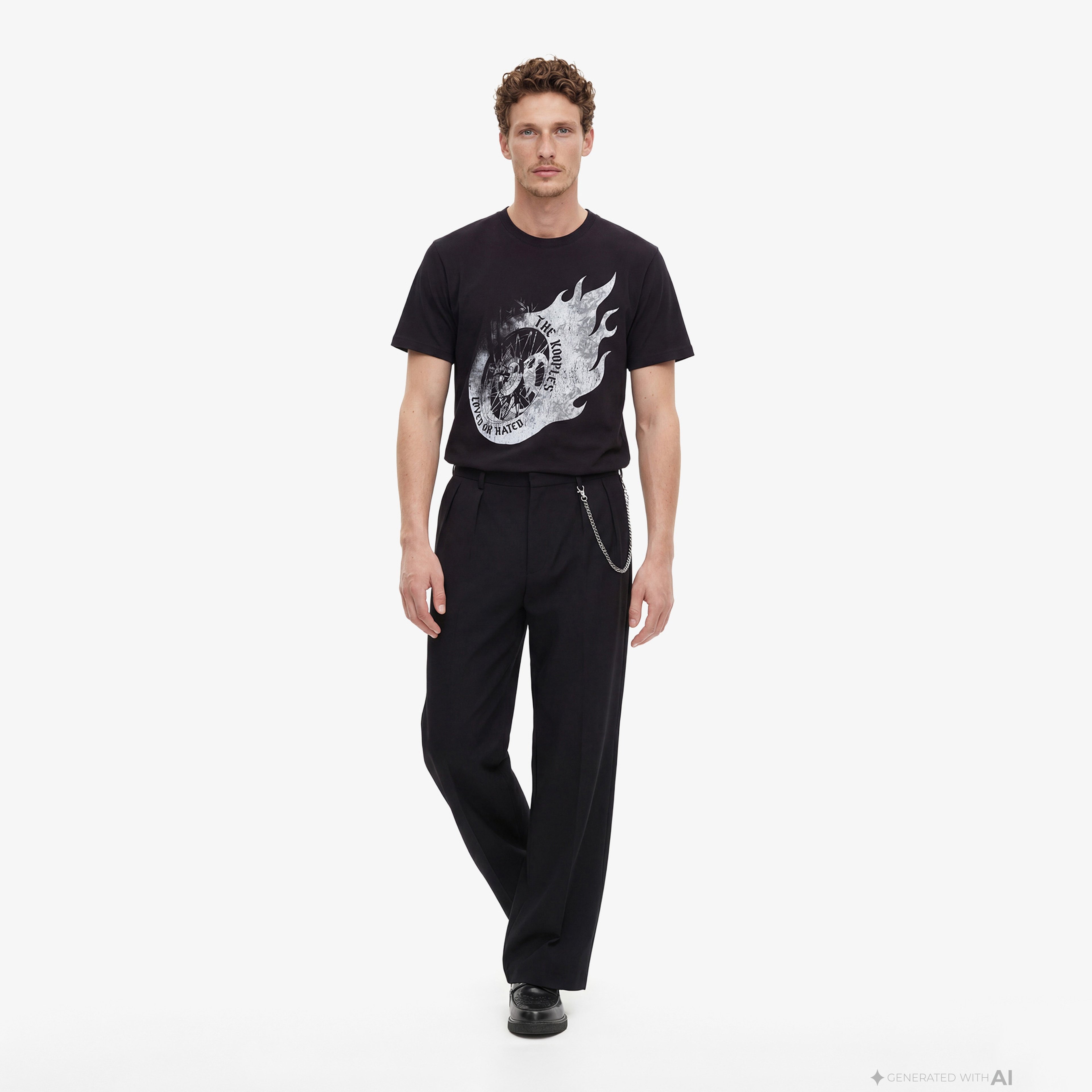The Kooples Classic Erkek Siyah T-Shirt