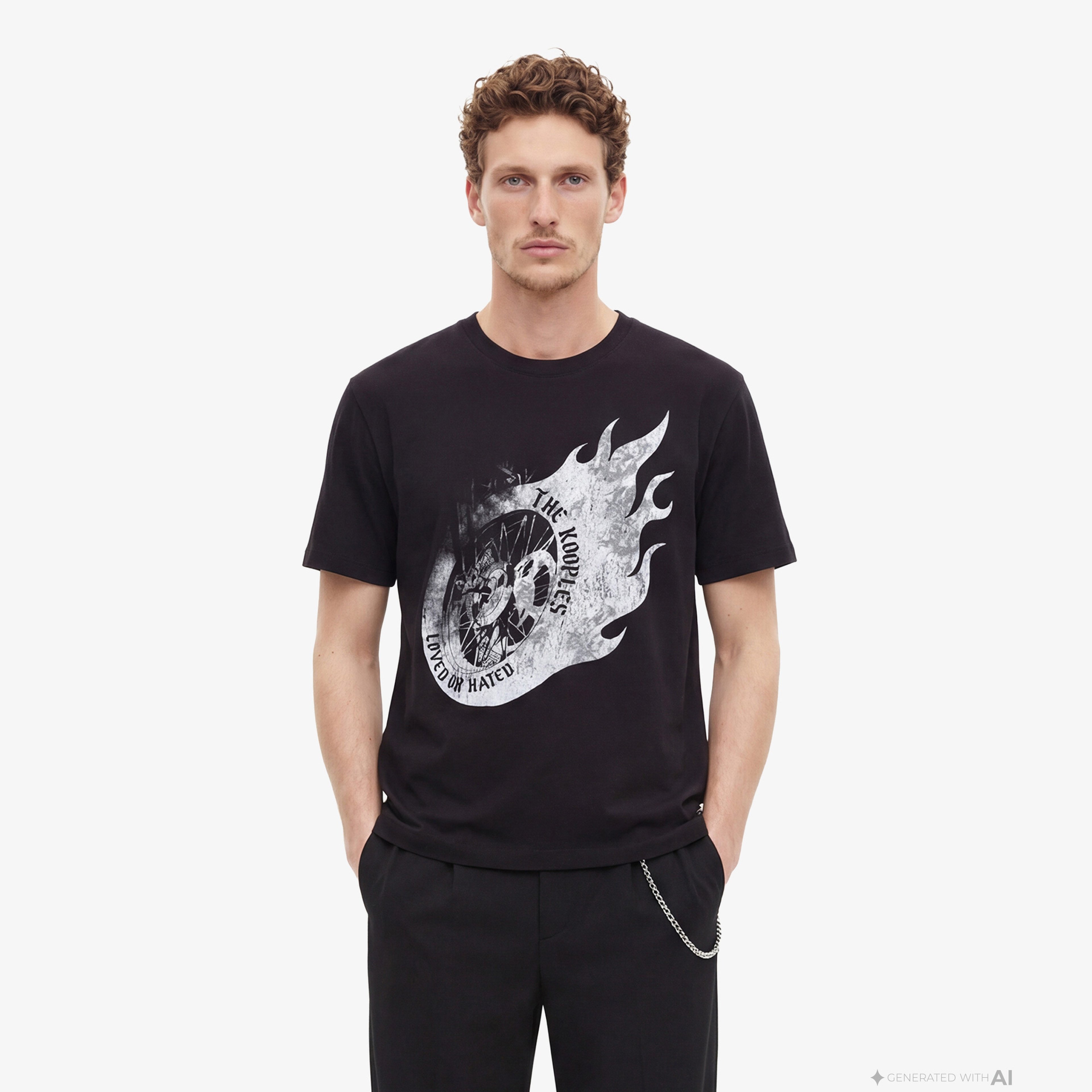 The Kooples Classic Erkek Siyah T-Shirt