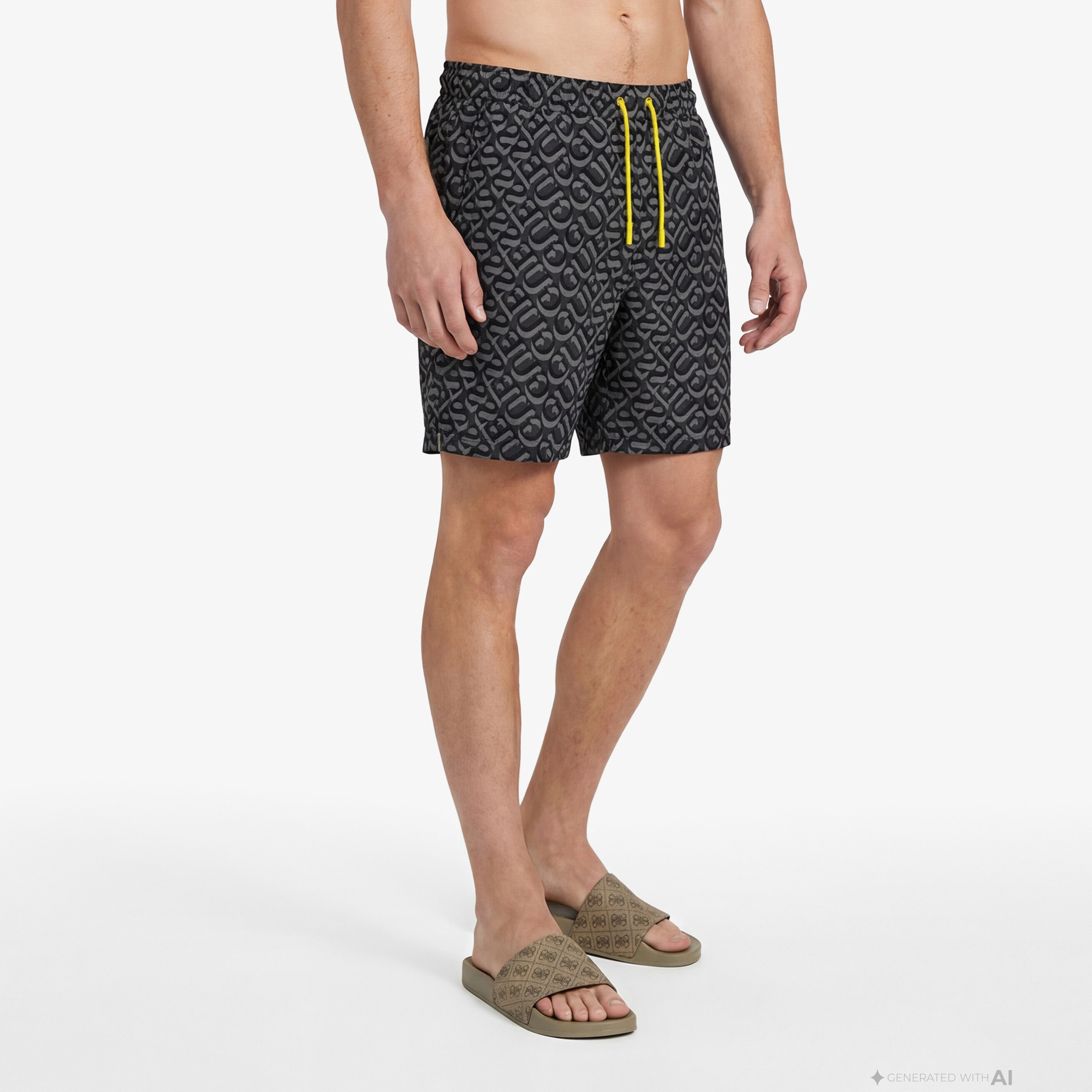 Guess Swimtrunk Medium Gue Soft Dull 75 Erkek Siyah Deniz Şortu