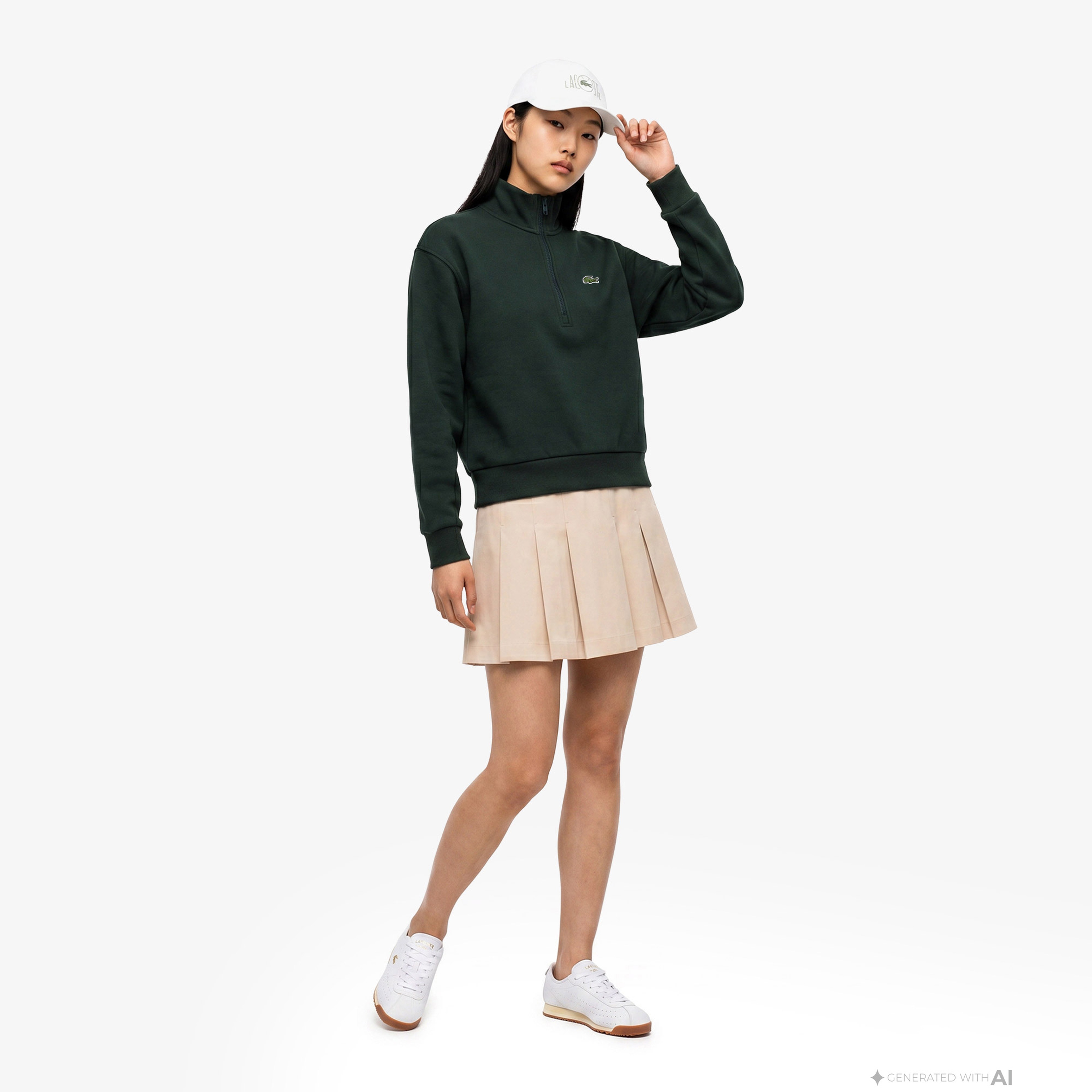 Lacoste Kadın Yeşil Sweatshirt