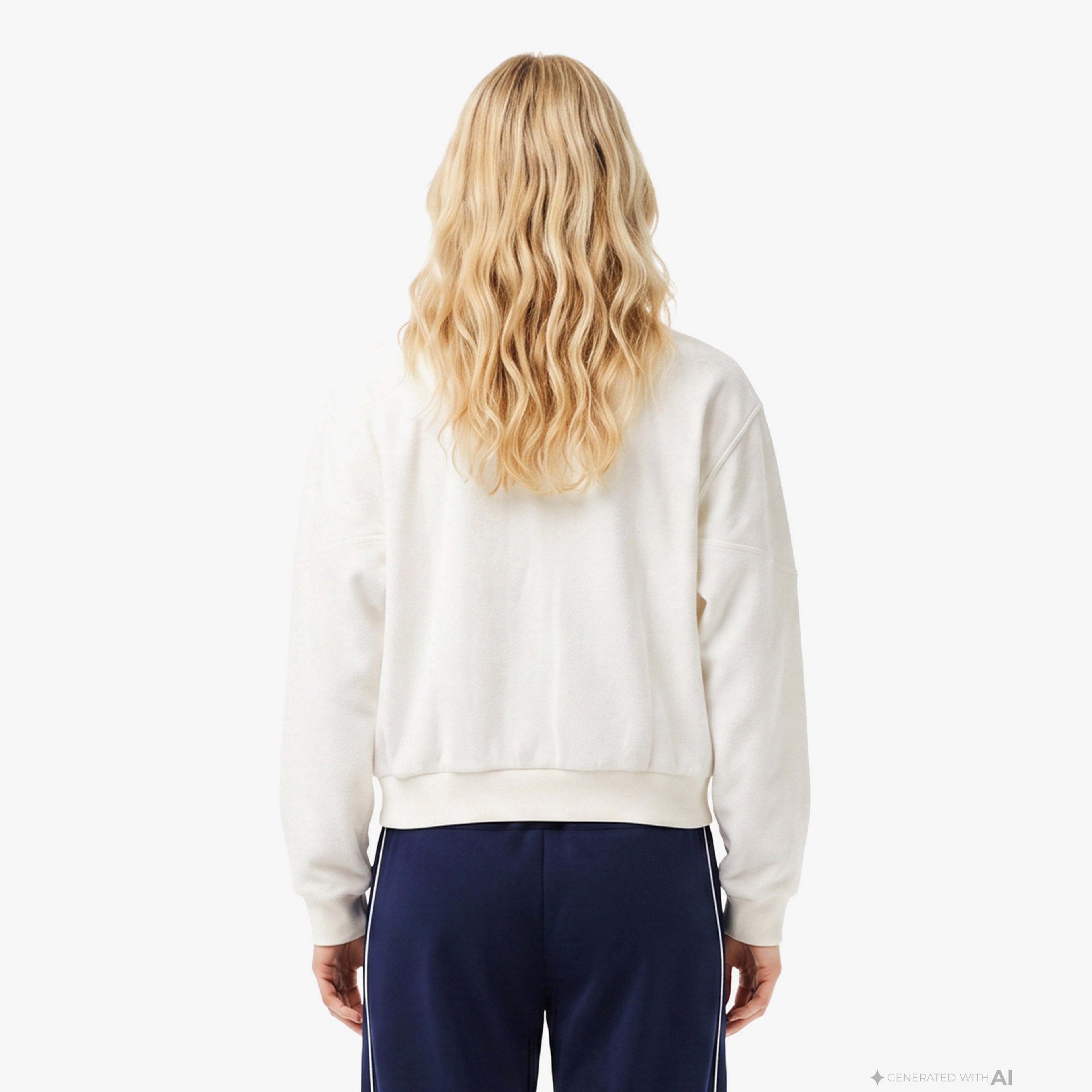 Lacoste Kadın Krem Sweatshirt