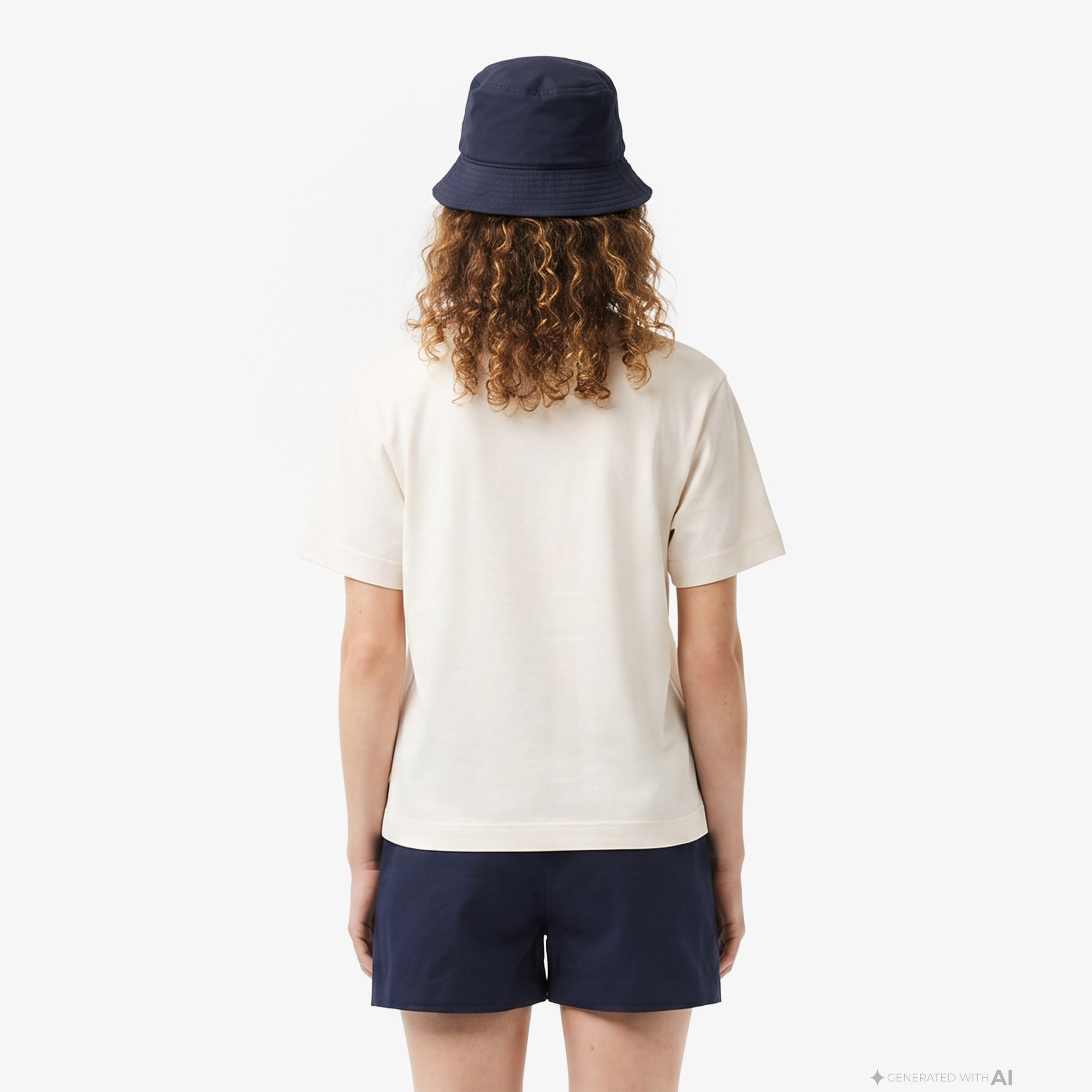 Lacoste Kadın Krem T-Shirt