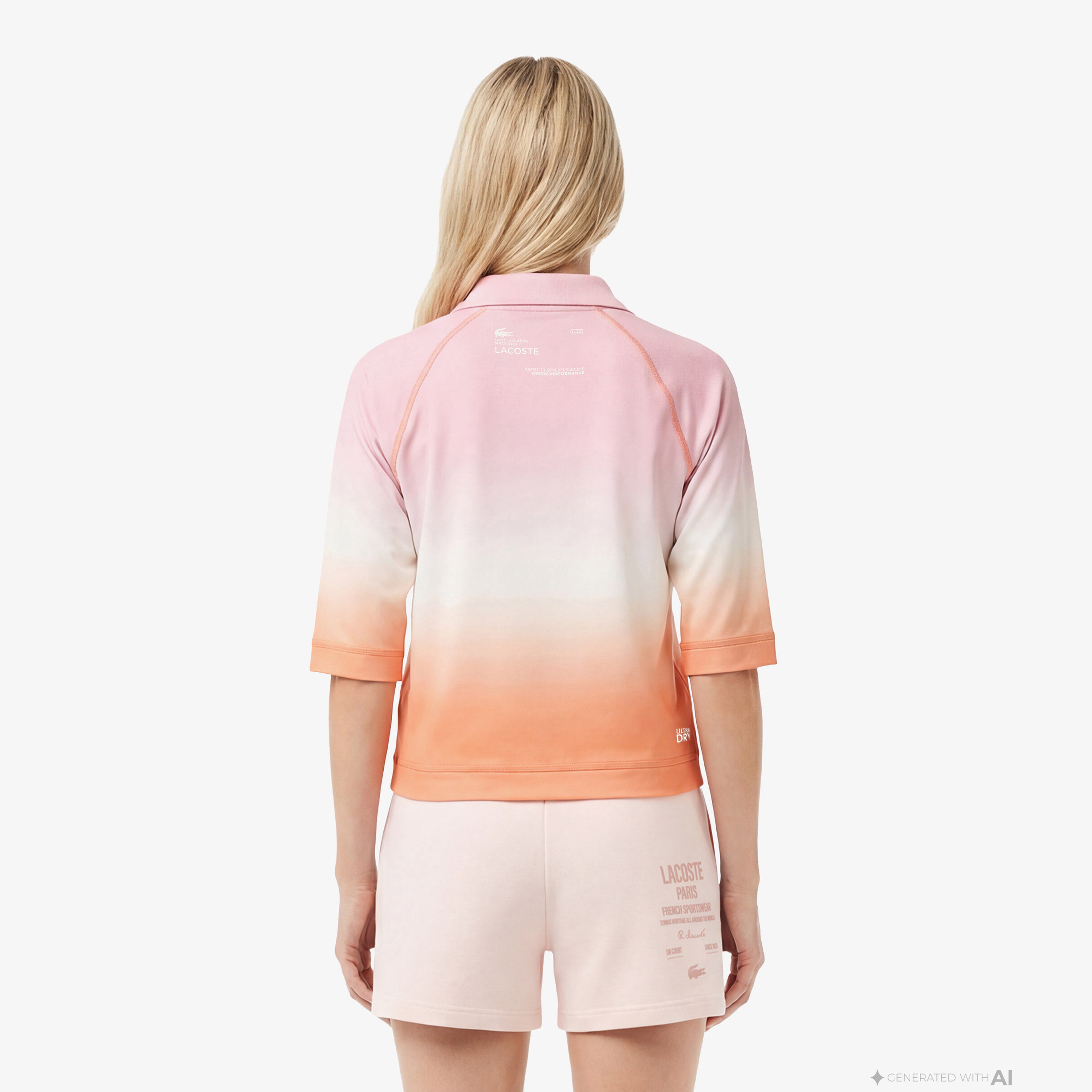 Lacoste SPORT Kadın Slim Fit Açık Turuncu Polo