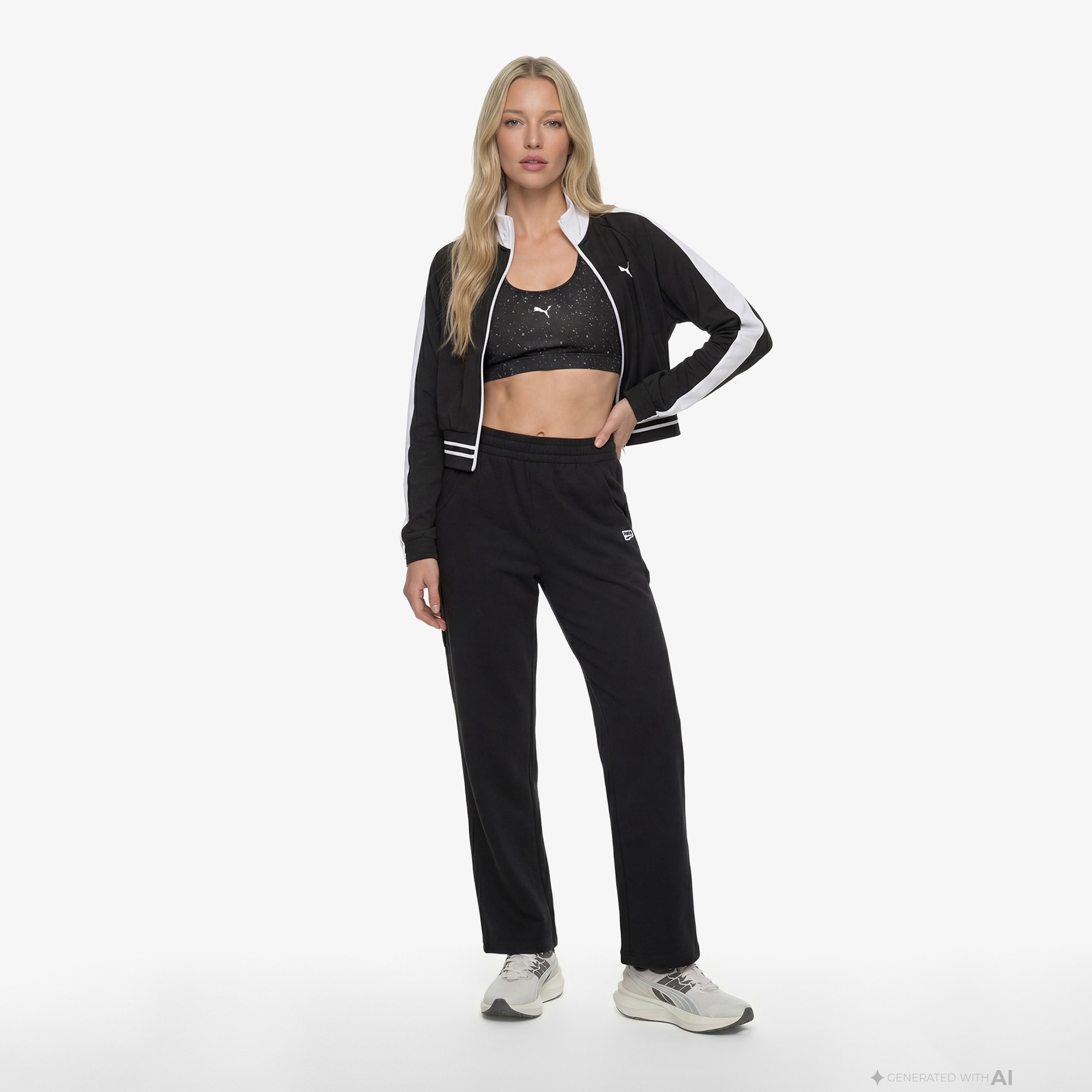 Puma Downtown Straight Kadın Siyah Pantolon