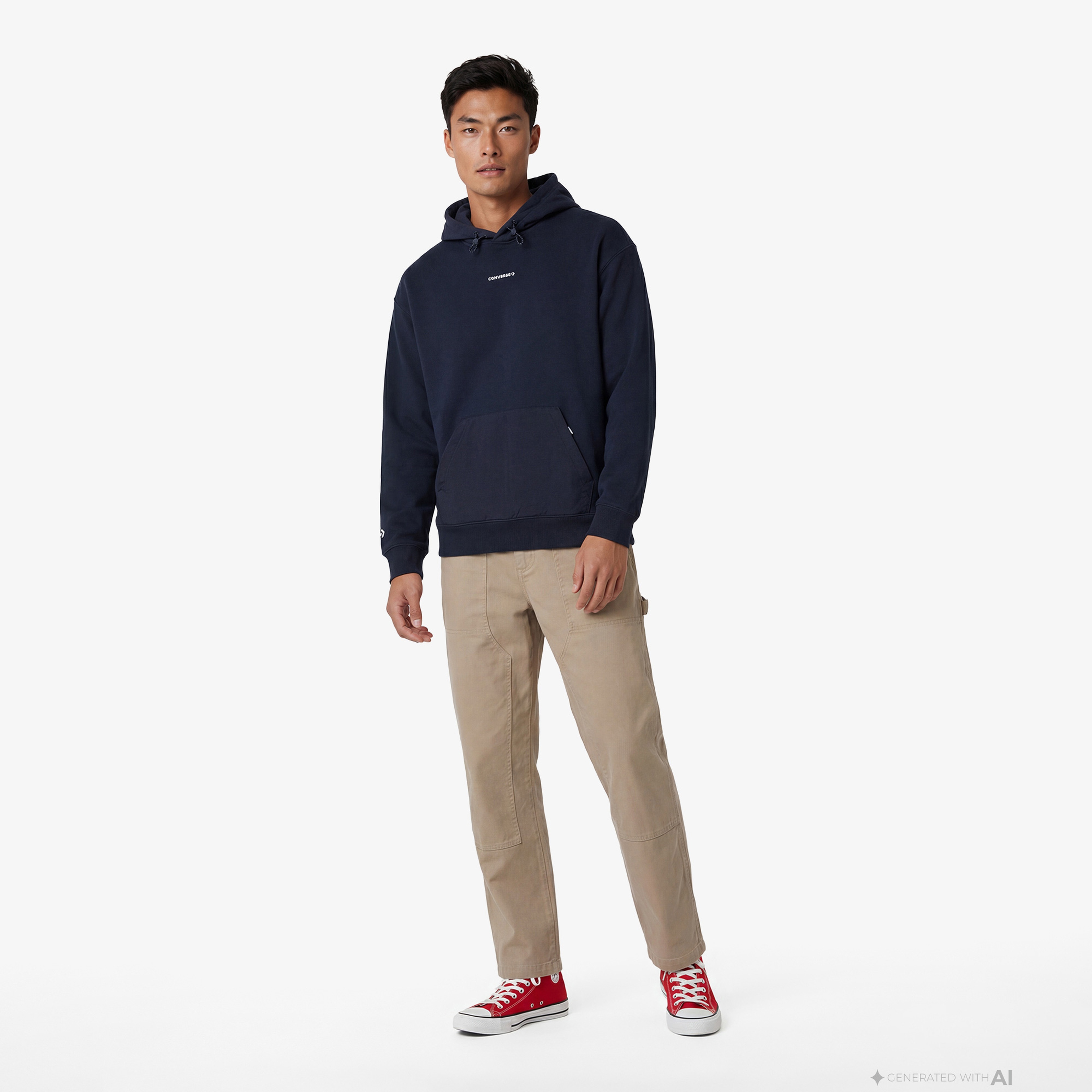 Converse Wordmark Erkek Siyah Hoodie