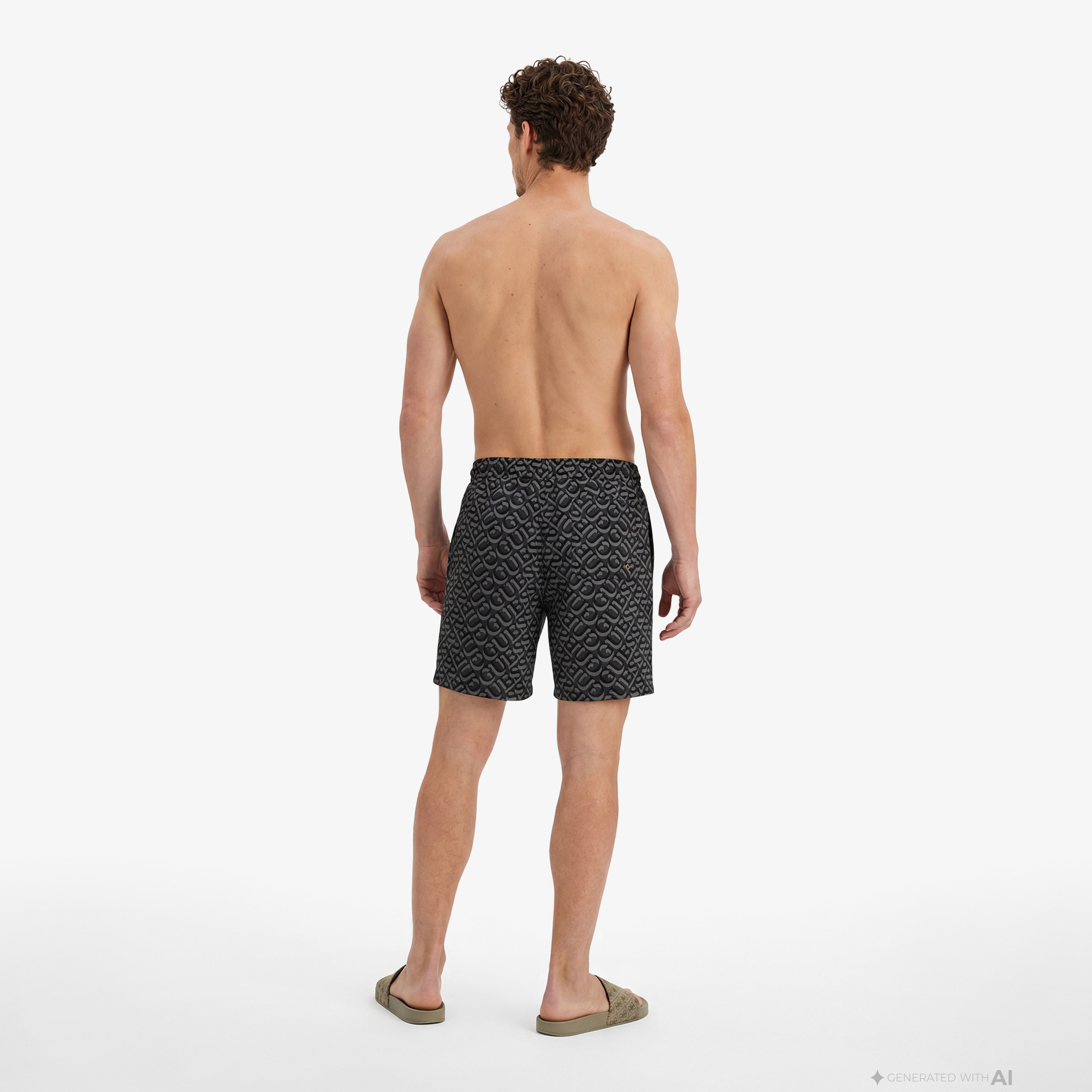 Guess Swimtrunk Medium Gue Soft Dull 75 Erkek Siyah Deniz Şortu