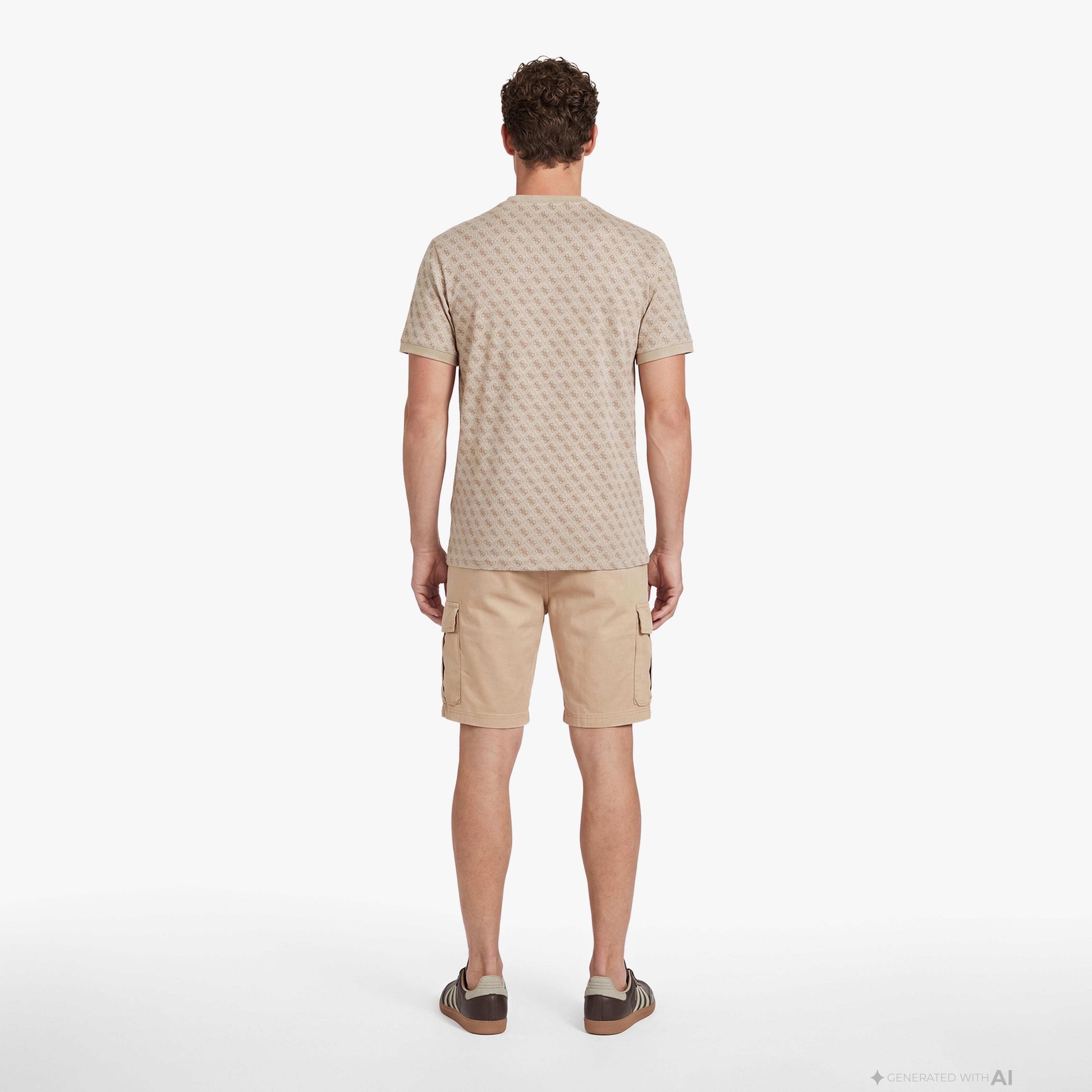 Guess Erkek Keten Karışımlı Kahverengi Şort