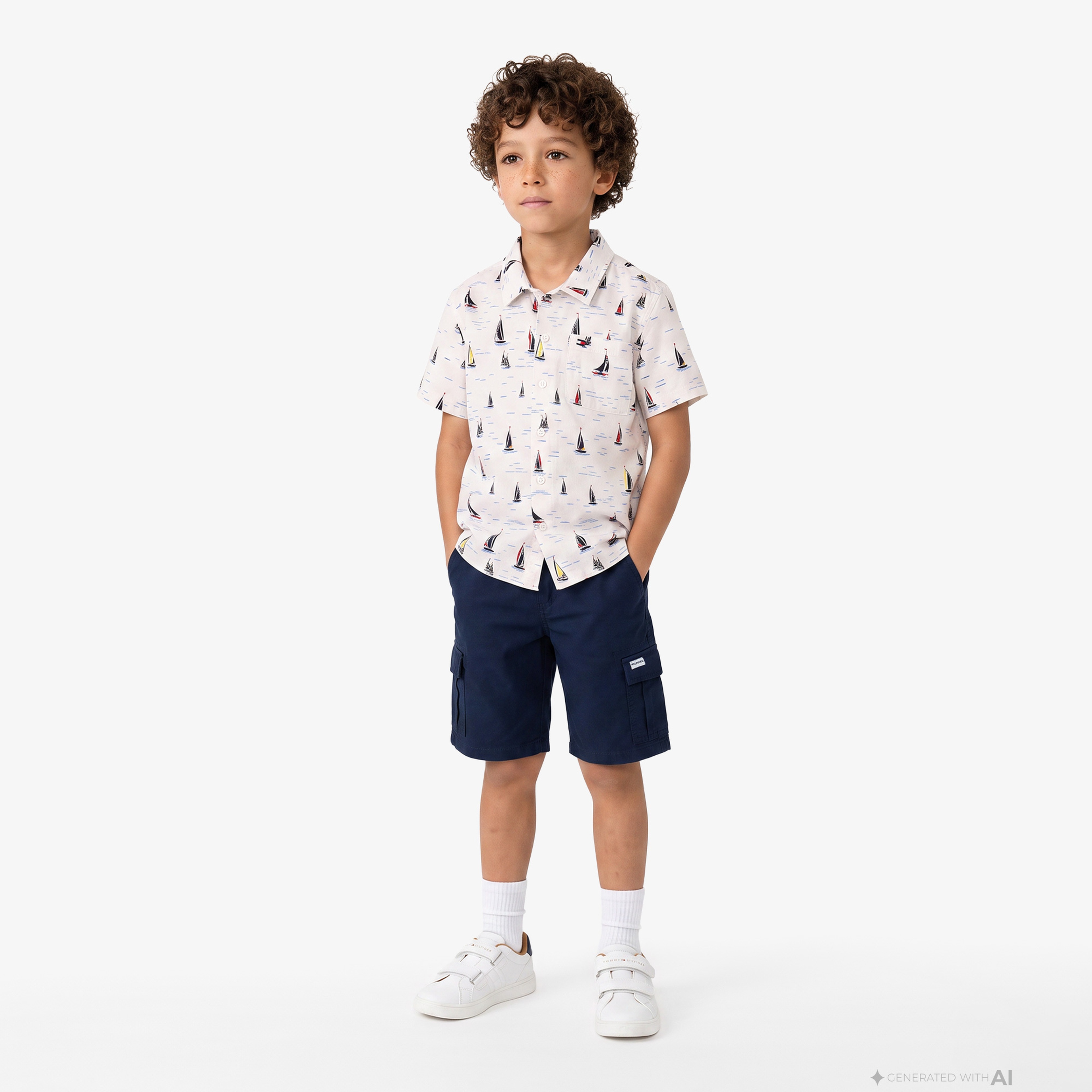 Tommy Hilfiger Çocuk Beyaz Gömlek