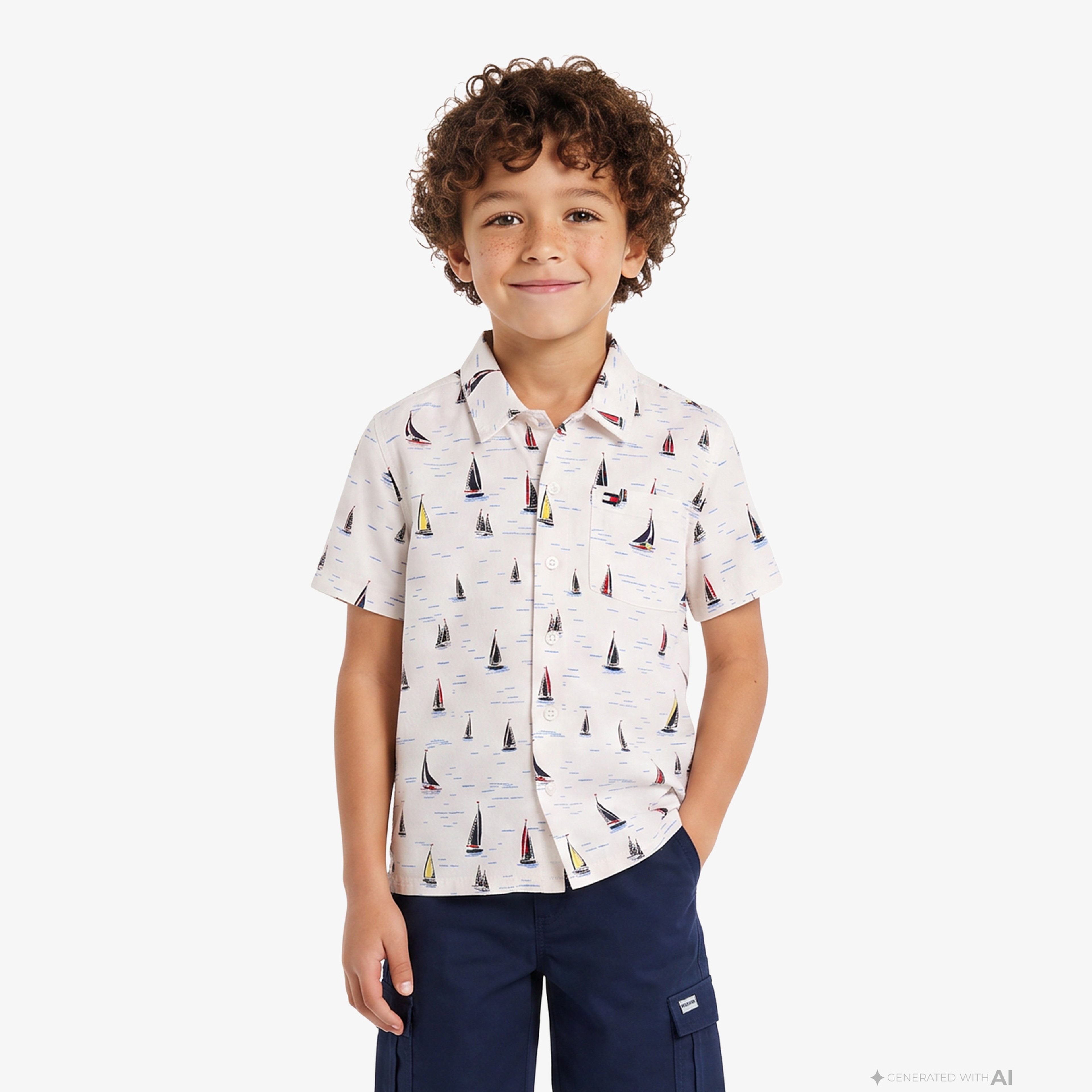 Tommy Hilfiger Çocuk Beyaz Gömlek
