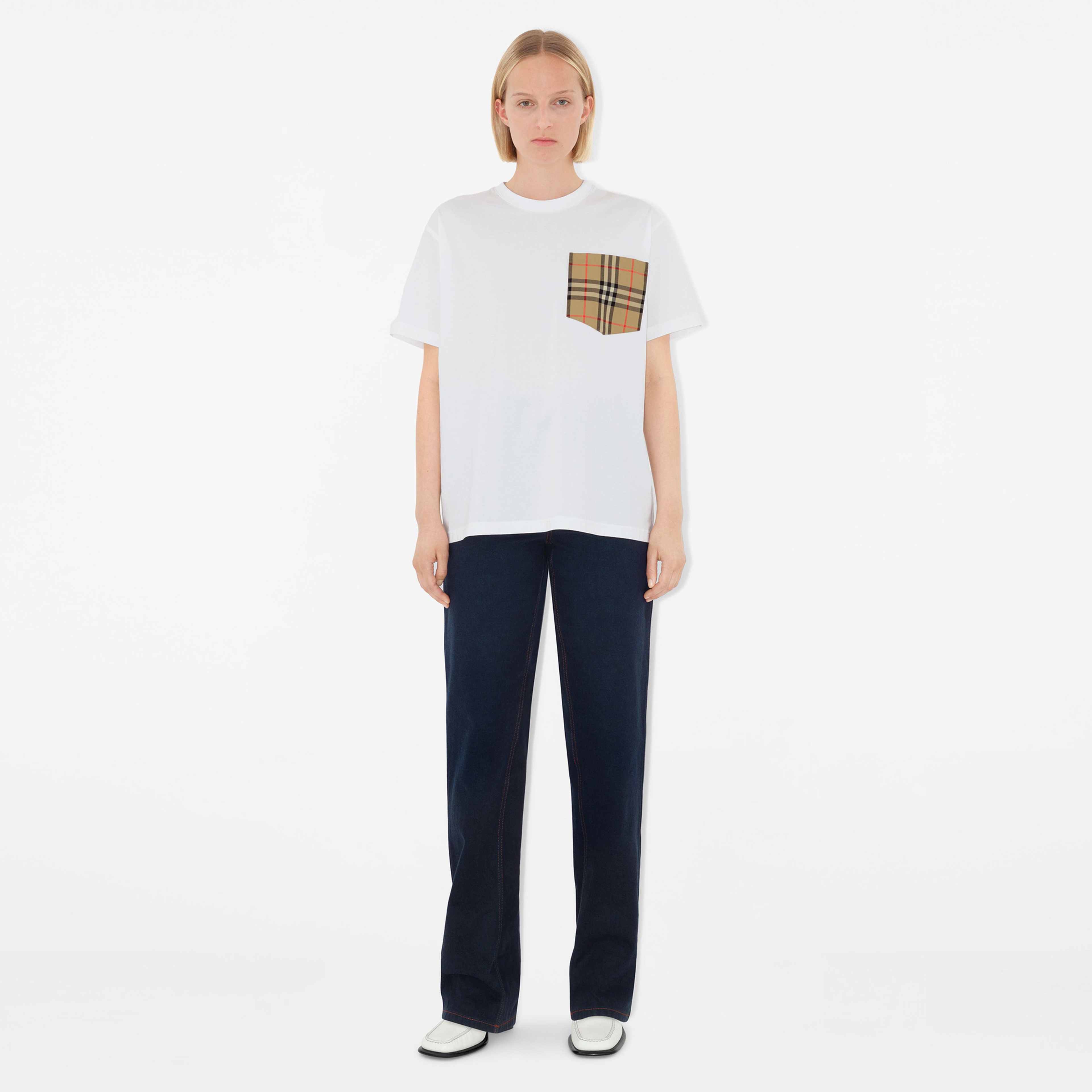 Burberry Kadın Beyaz T-Shirt