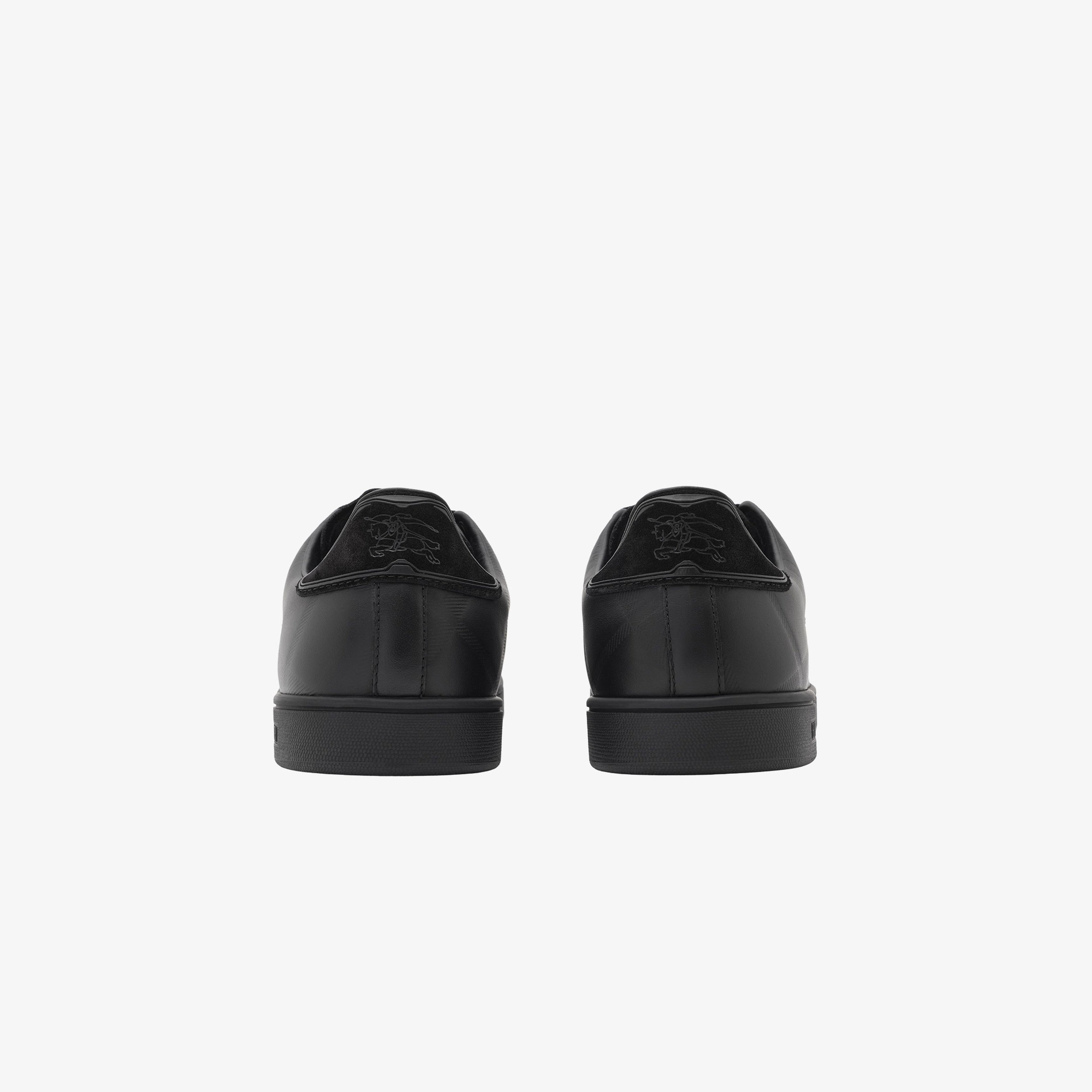 Burberry Embossed Check Leather Set Erkek Siyah Sneaker