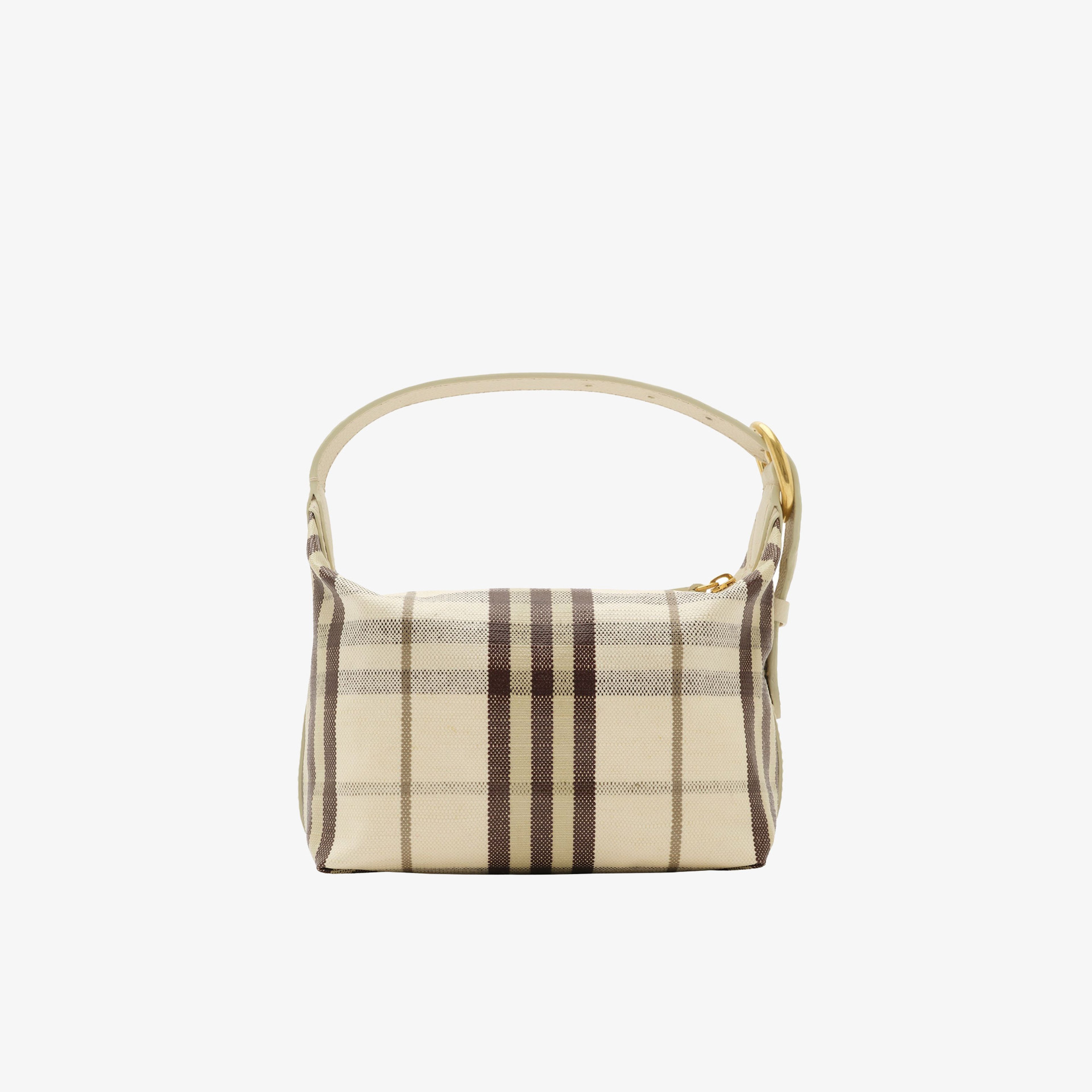 Burberry Highlands Duffle Kadın Bej Keten Omuz Çantası
