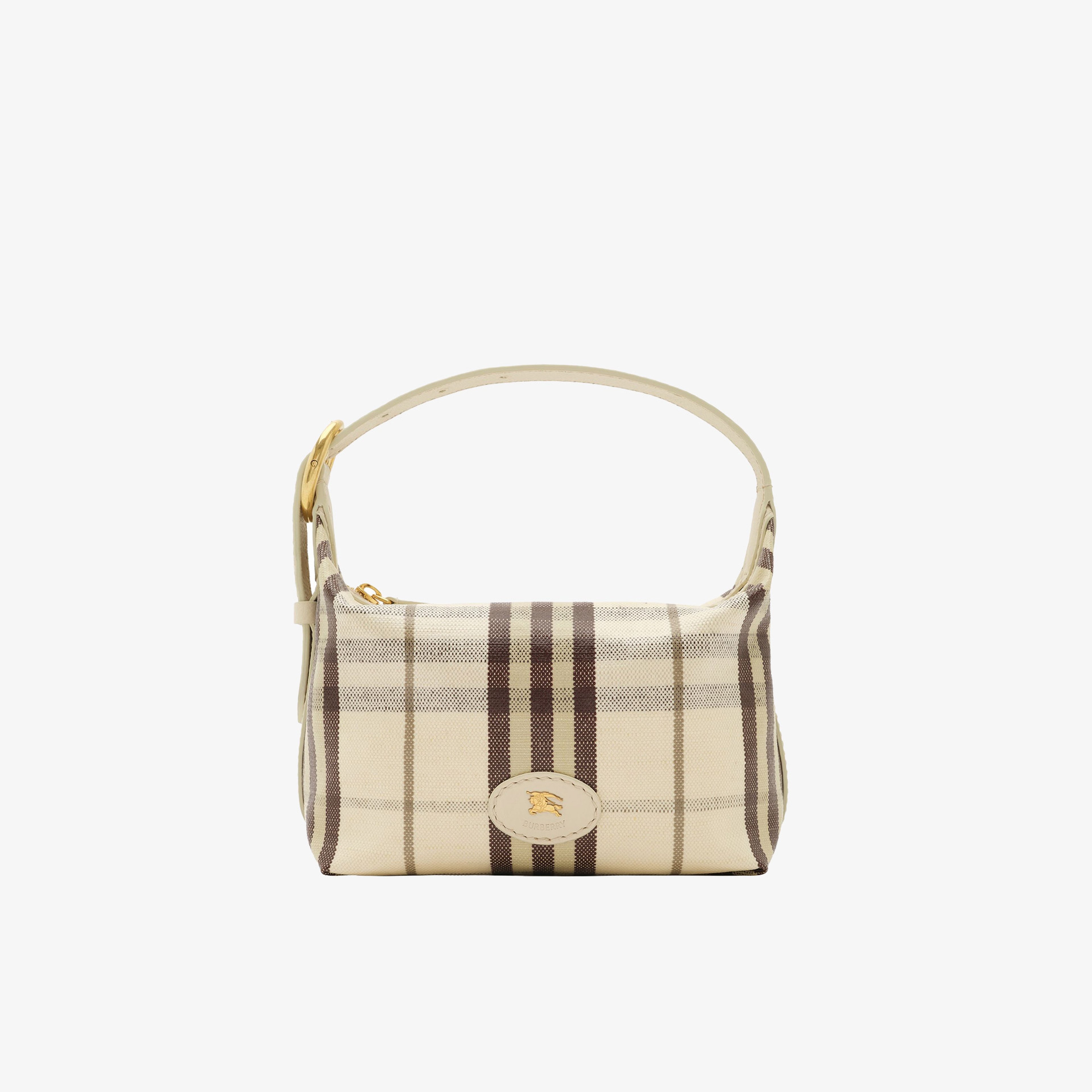 Burberry Highlands Duffle Kadın Bej Keten Omuz Çantası