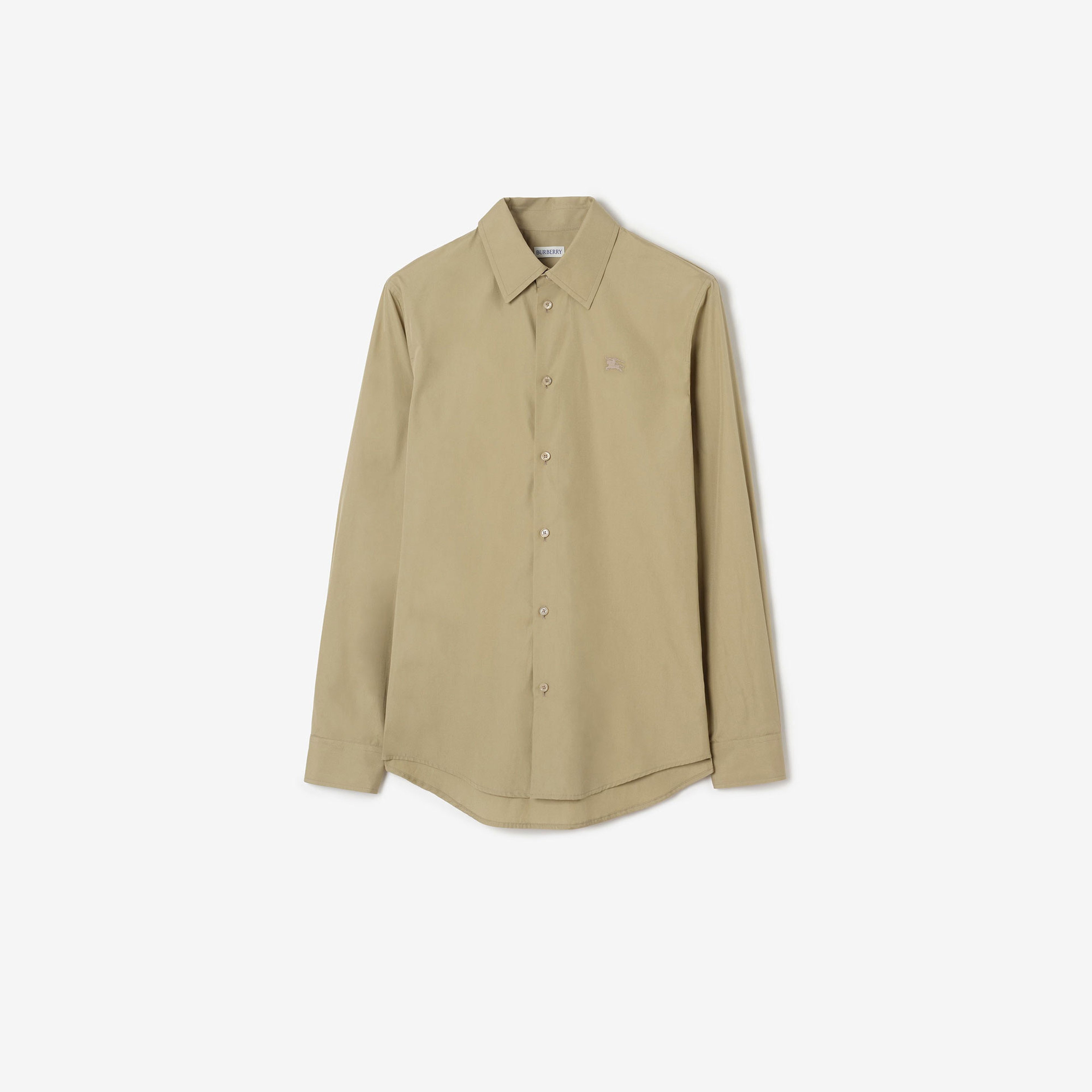 Burberry Regular Fit Cotton Poplin Erkek Bej Gömlek