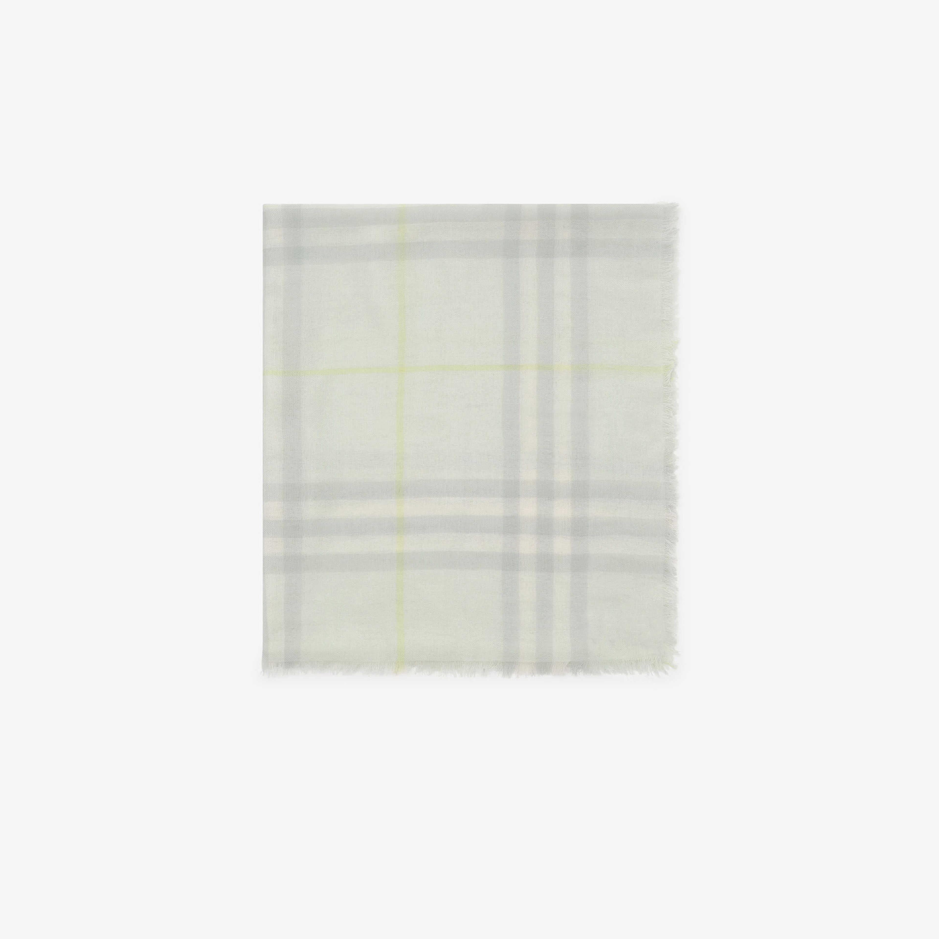 Burberry Wide Check Wool Kadın Yeşil Atkı