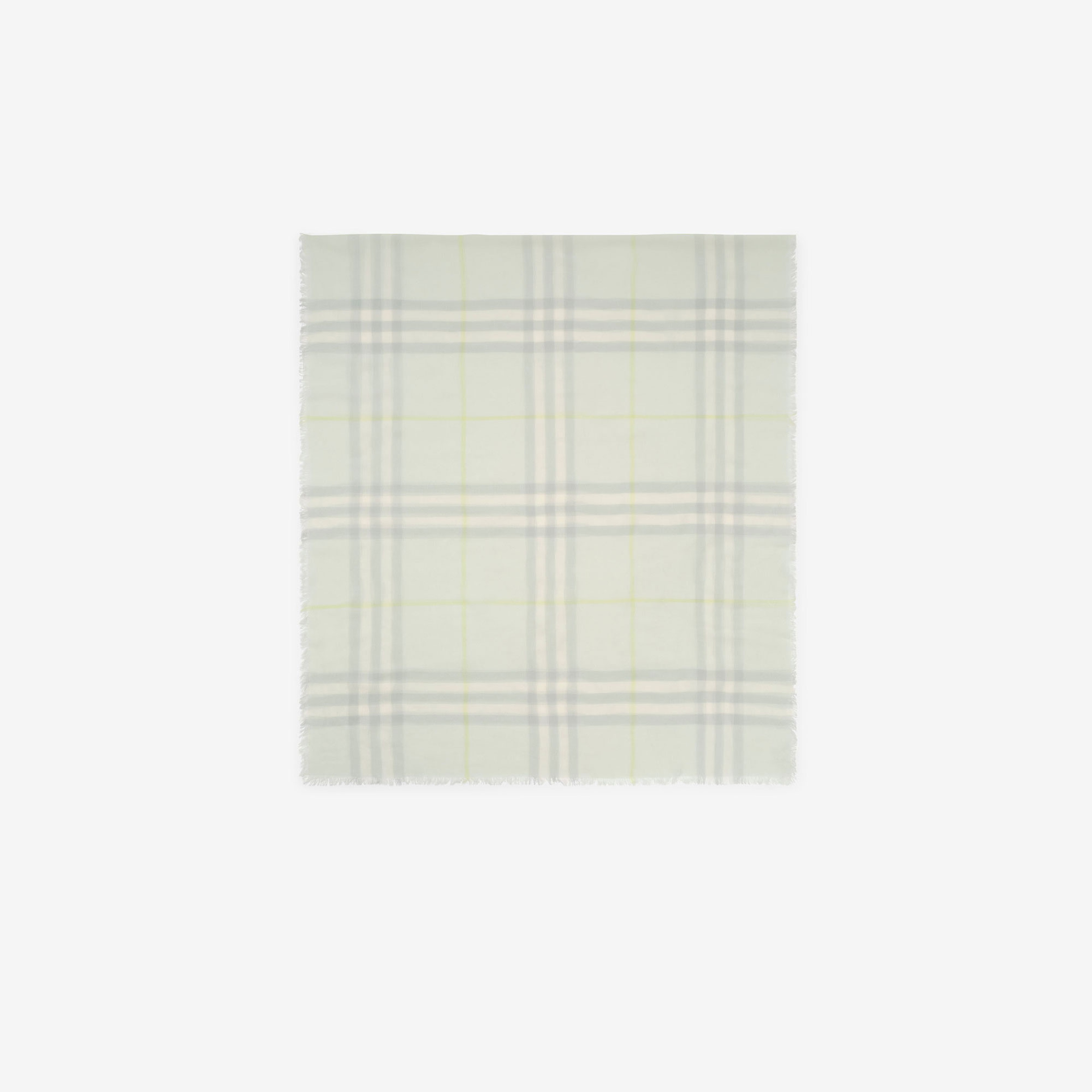 Burberry Wide Check Wool Kadın Yeşil Atkı