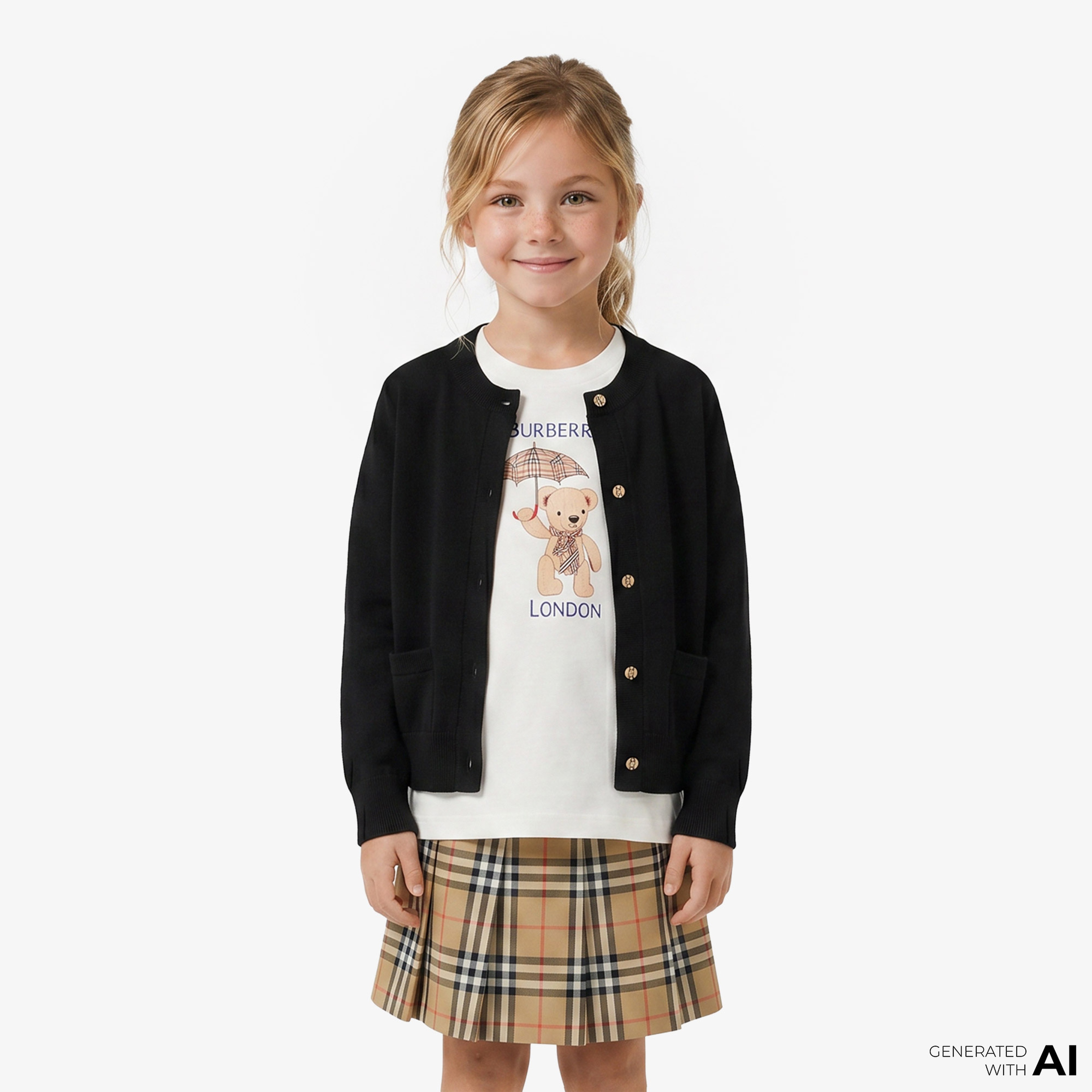 Burberry Ailsa Çocuk Siyah Hırka