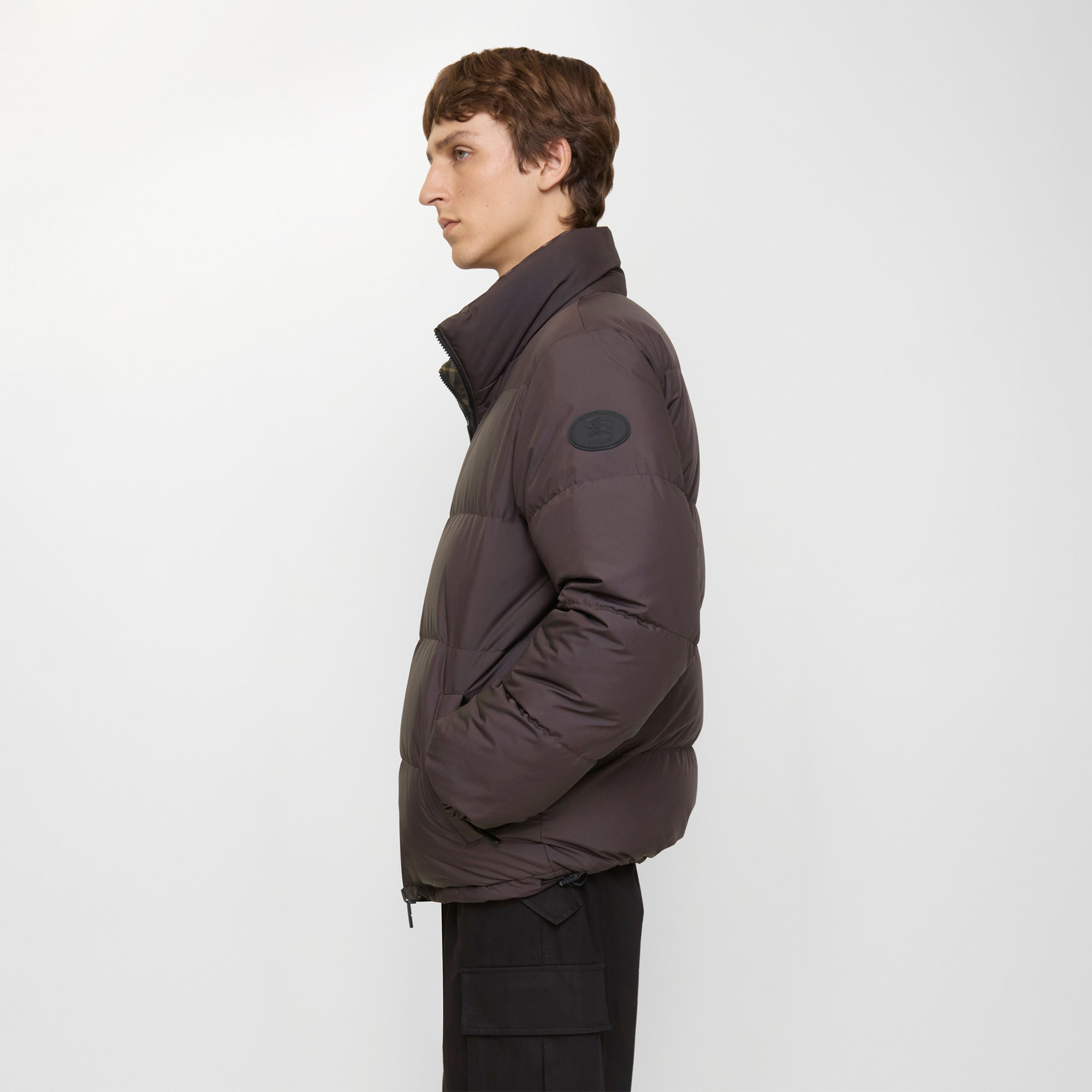 Burberry Snowdon Check Erkek Kahverengi Mont