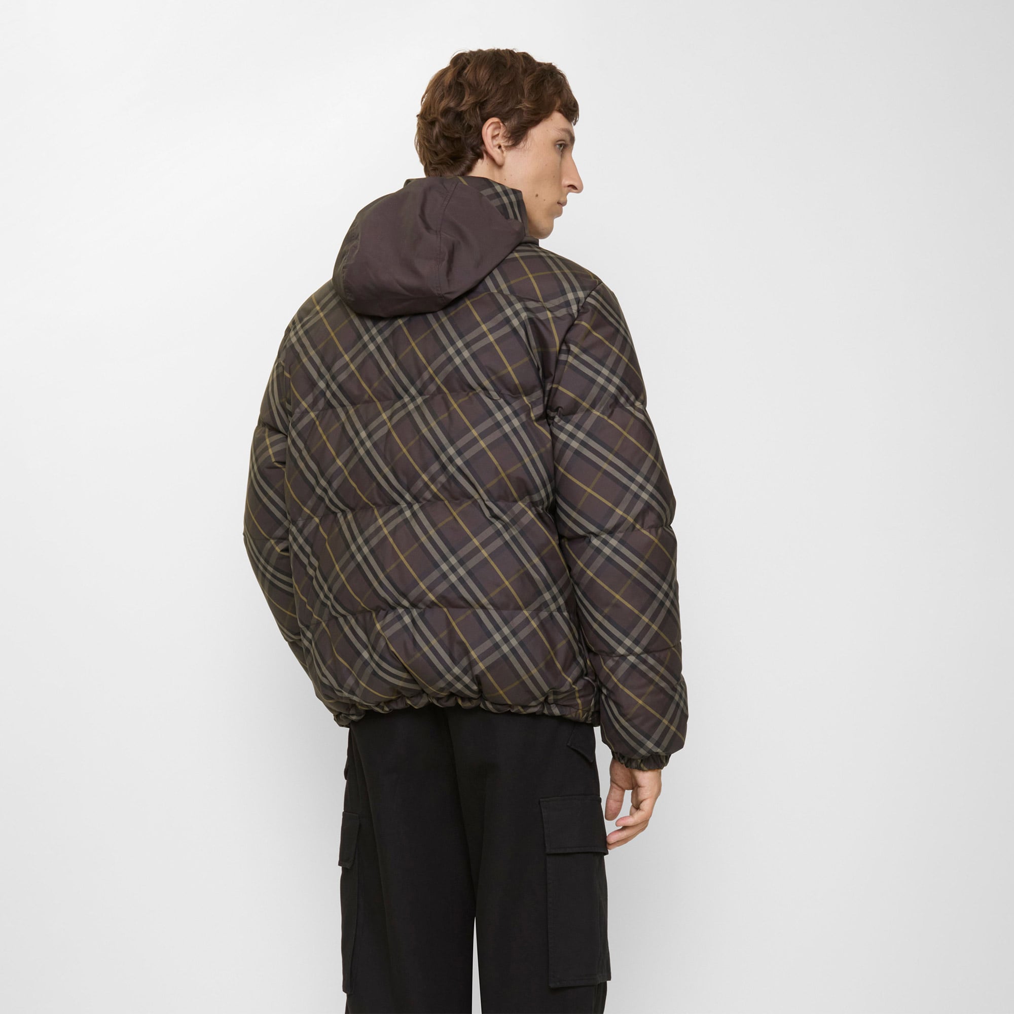Burberry Snowdon Check Erkek Kahverengi Mont