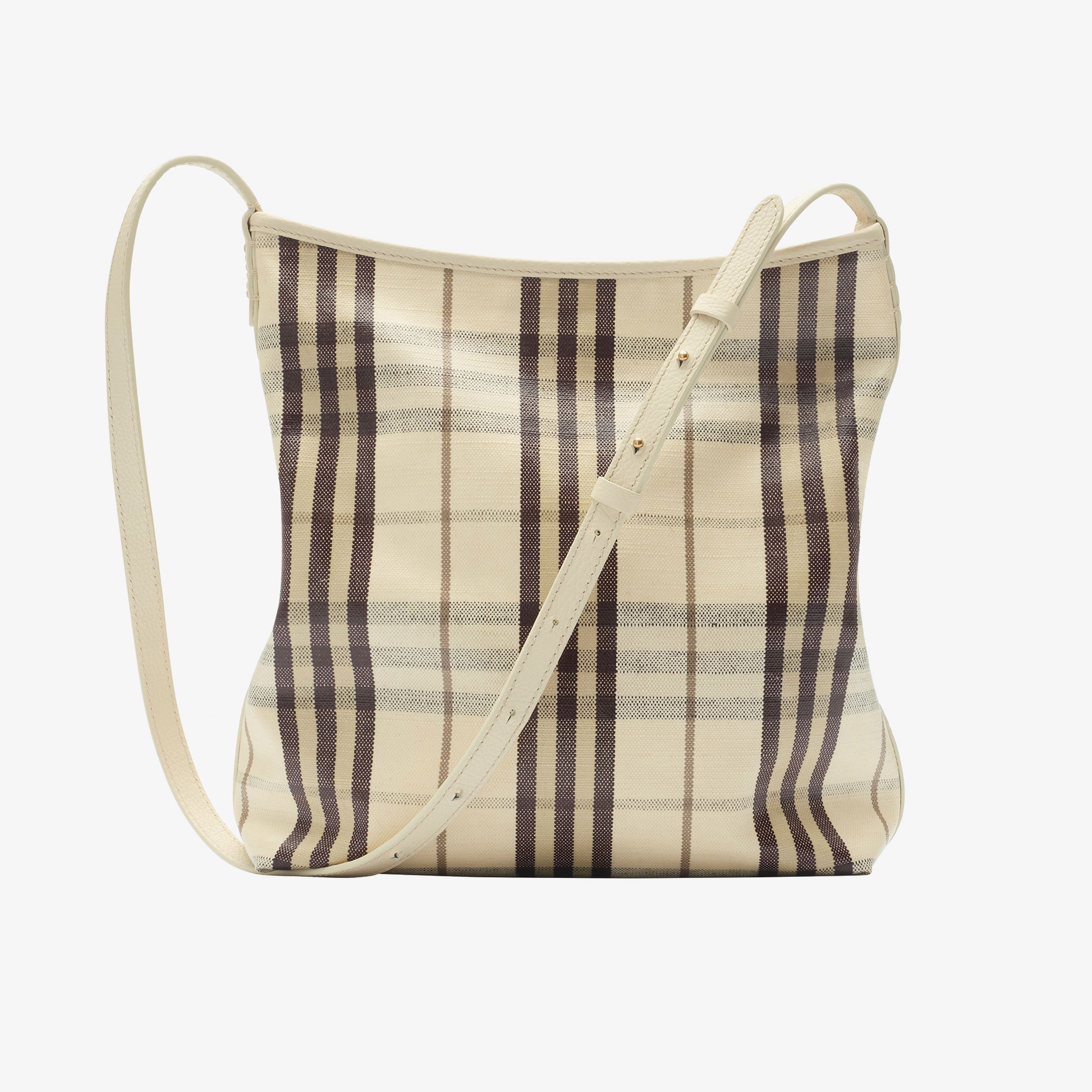 Burberry Highlands Kadın Bej Keten Omuz Çantası
