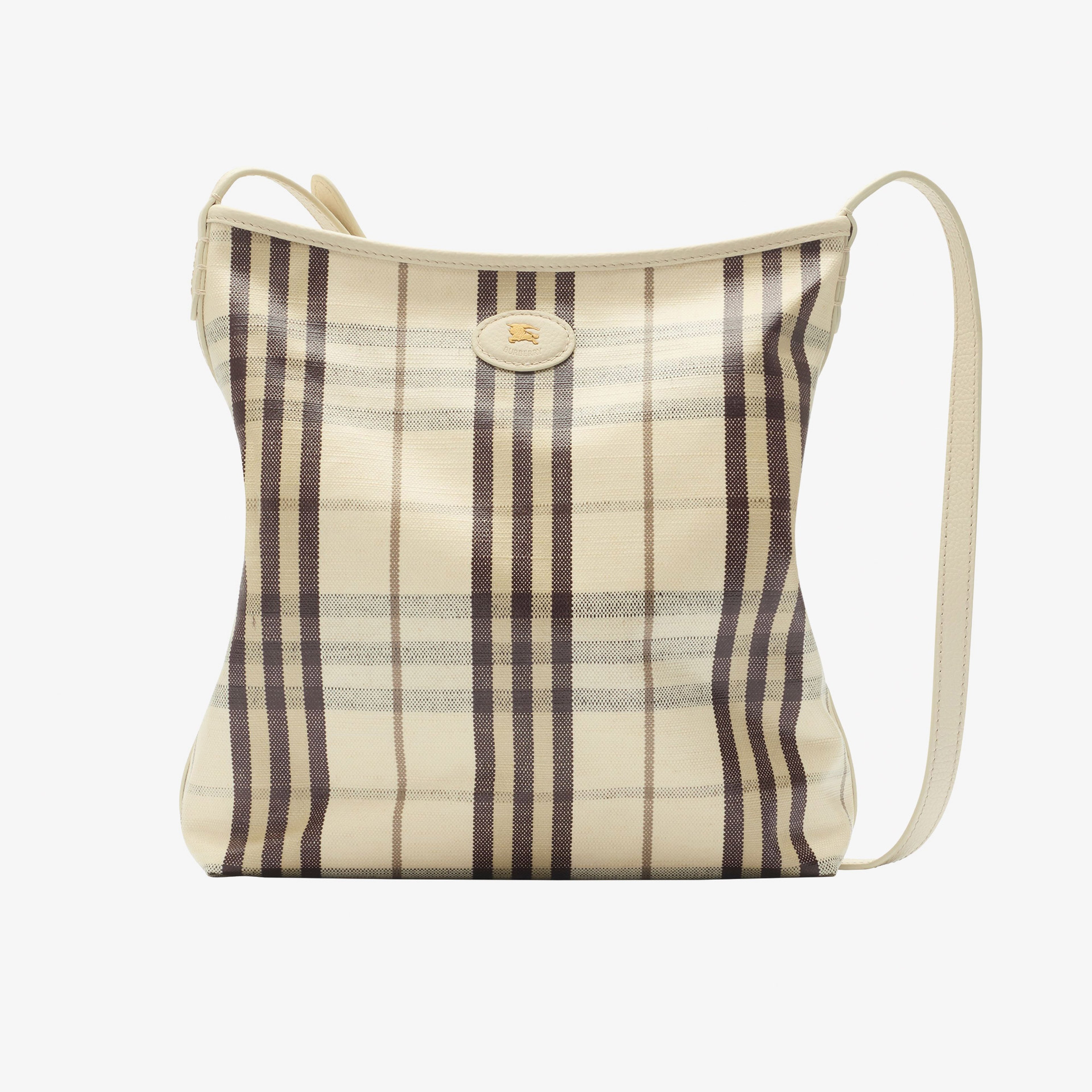 Burberry Highlands Kadın Bej Keten Omuz Çantası