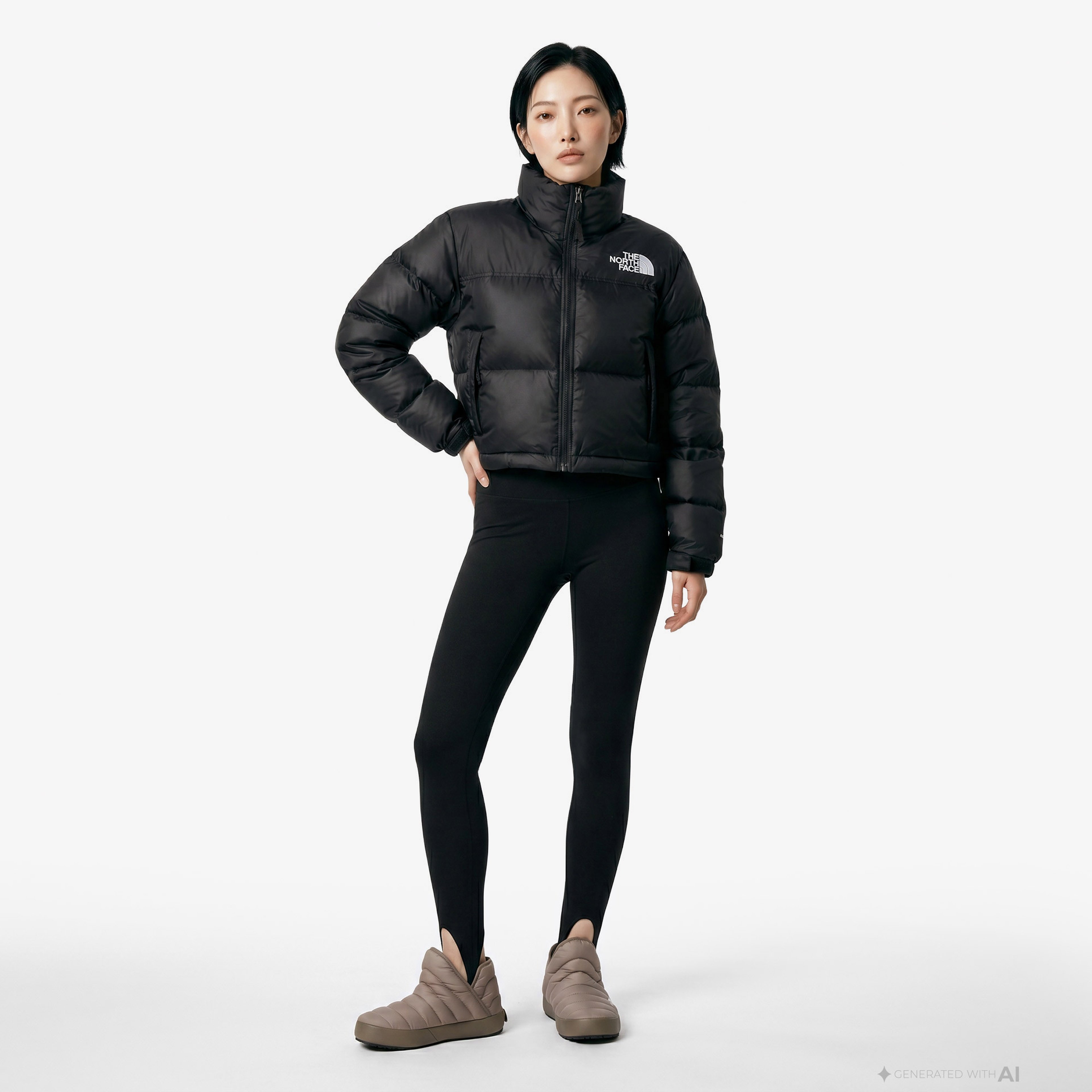 The North Face Kadın Nuptse Siyah Mont