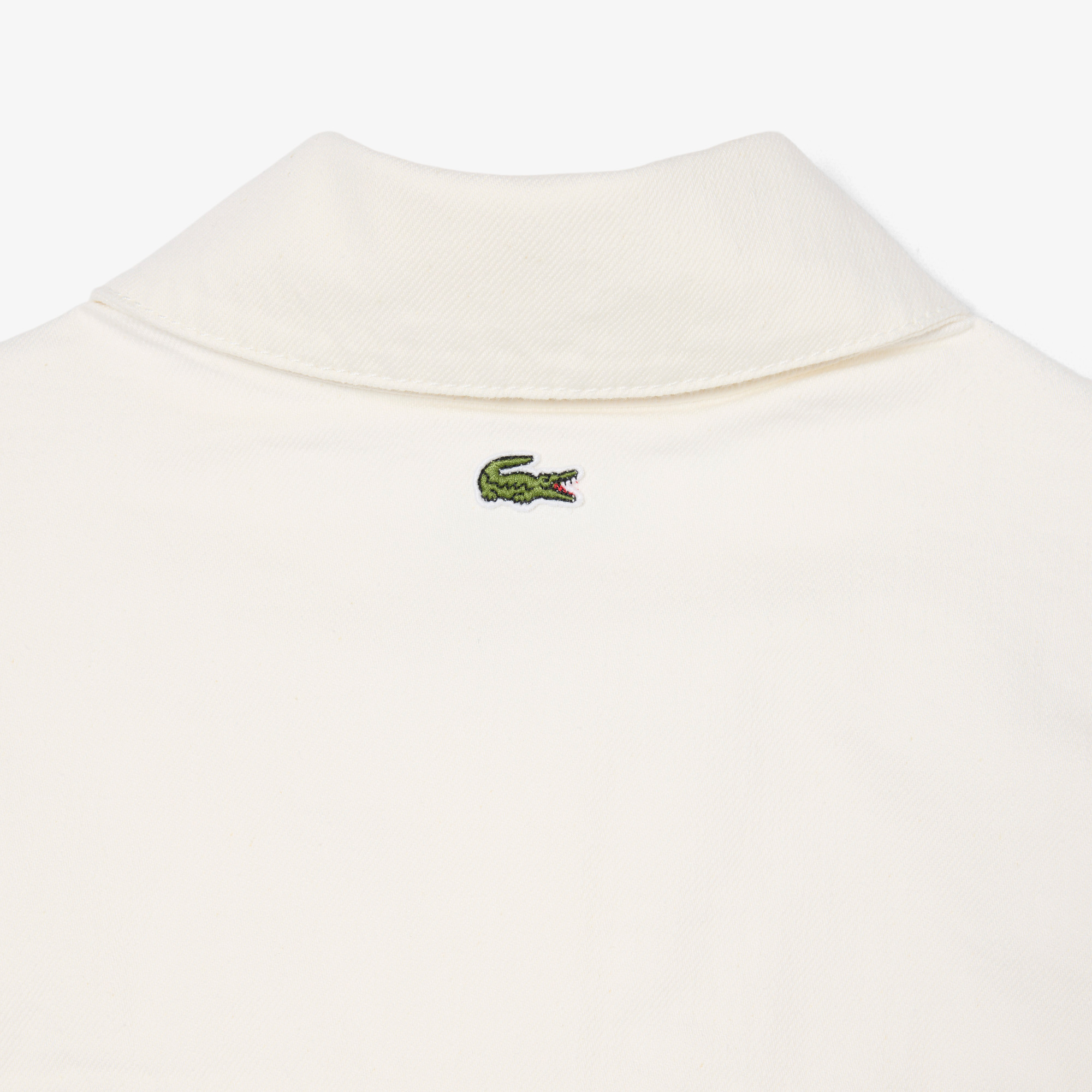 Lacoste Kadın Oversize Fit Kısa Kollu Polo Yaka Denim Beyaz Gömlek