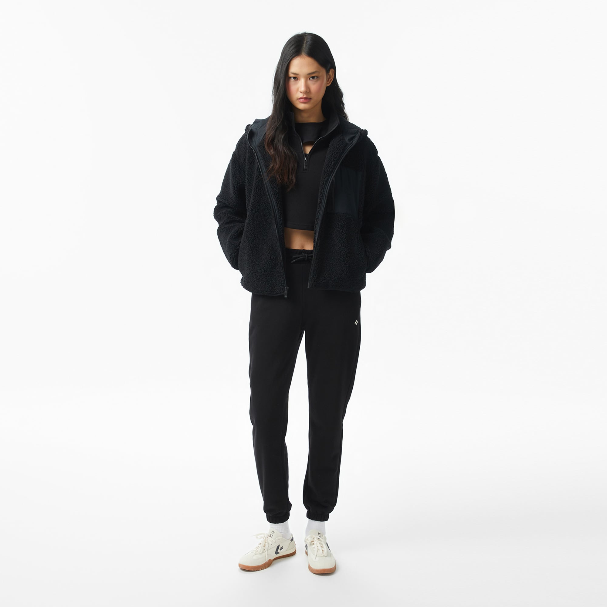 Converse Sherpa Kadın Siyah Ceket