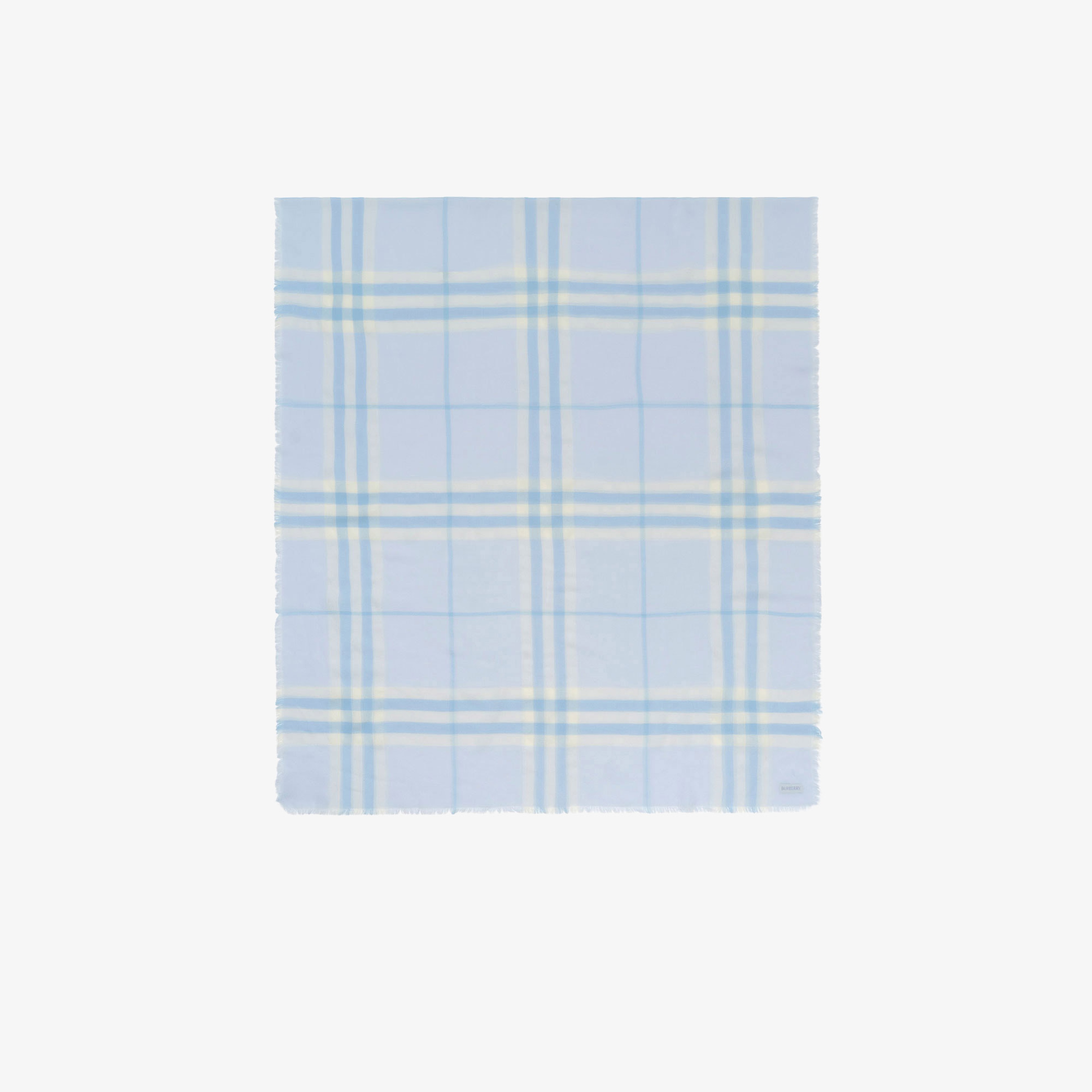 Burberry Wide Check Wool Kadın Mavi Atkı