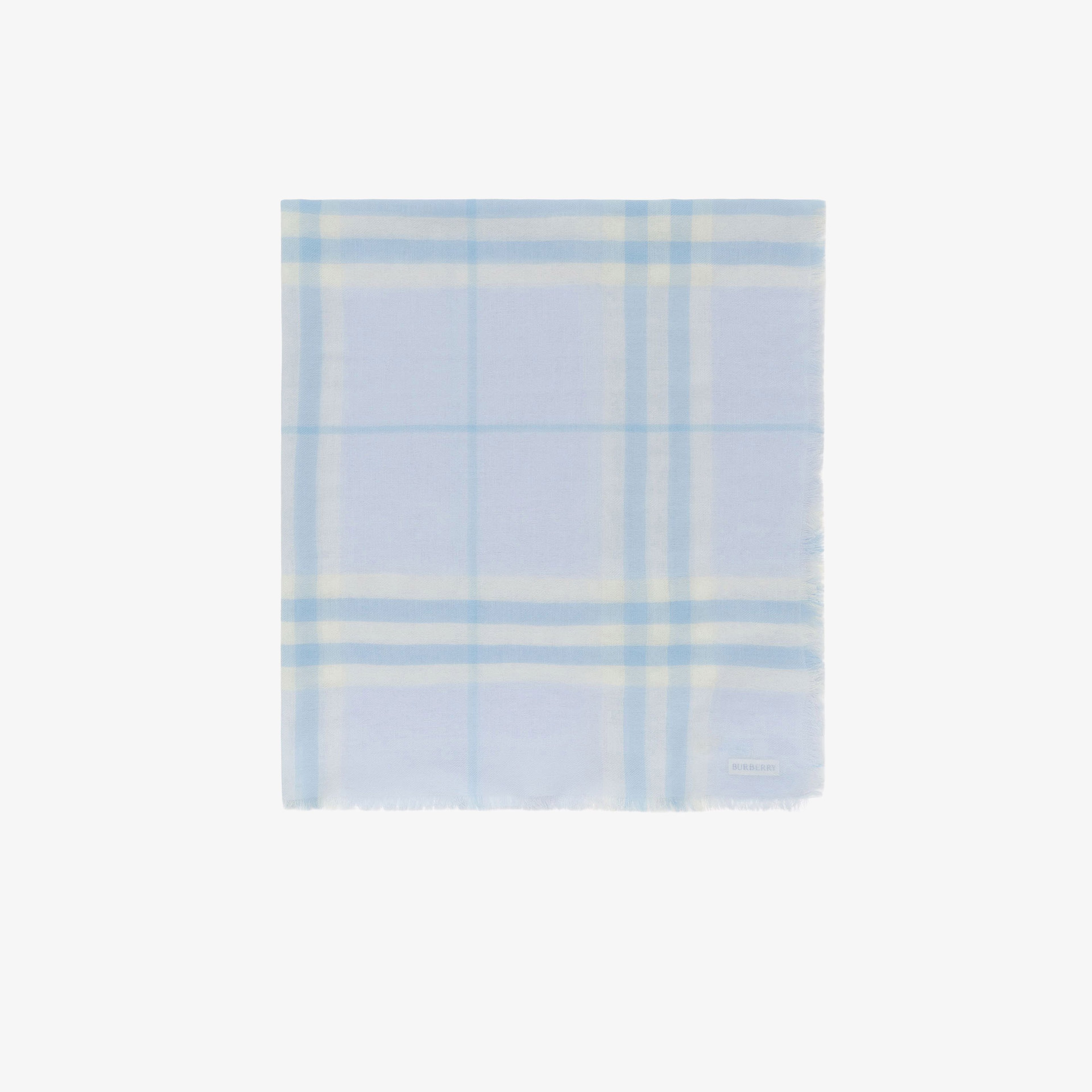 Burberry Wide Check Wool Kadın Mavi Atkı