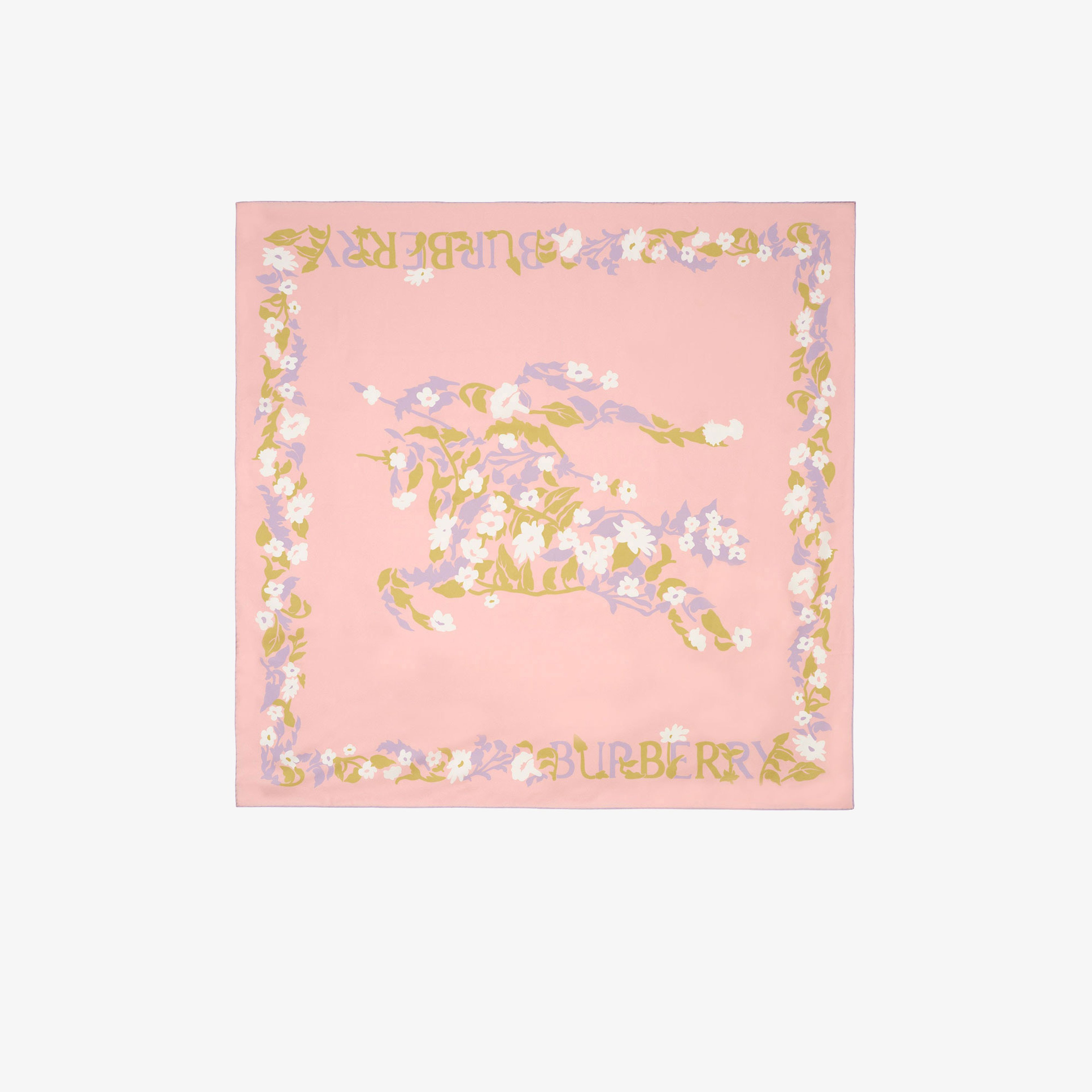 Burberry Floral Ekd Silk Kadın Pembe Eşarp