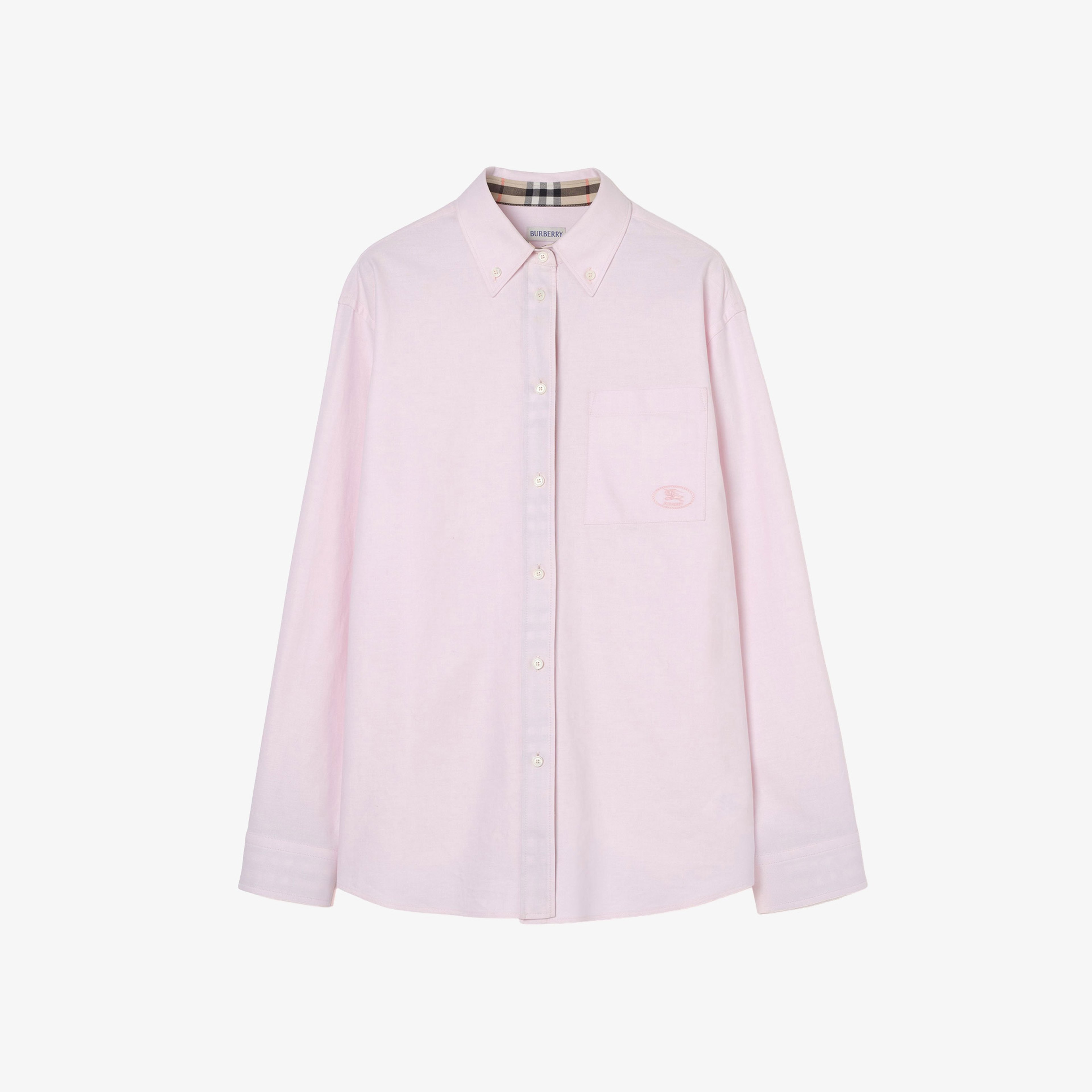 Burberry Relaxed Fit Cotton Oxford Kadın Pembe Gömlek