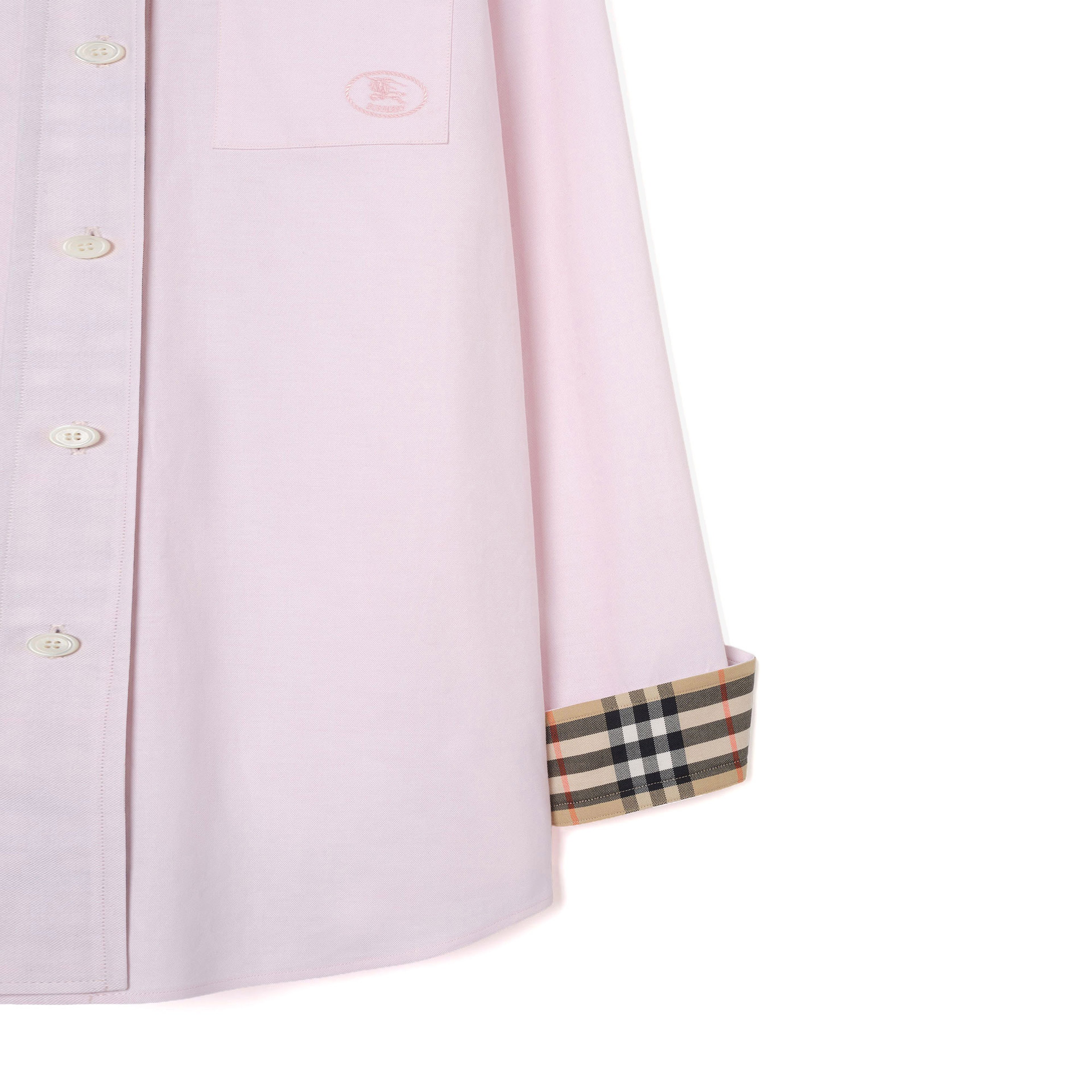 Burberry Relaxed Fit Cotton Oxford Kadın Pembe Gömlek